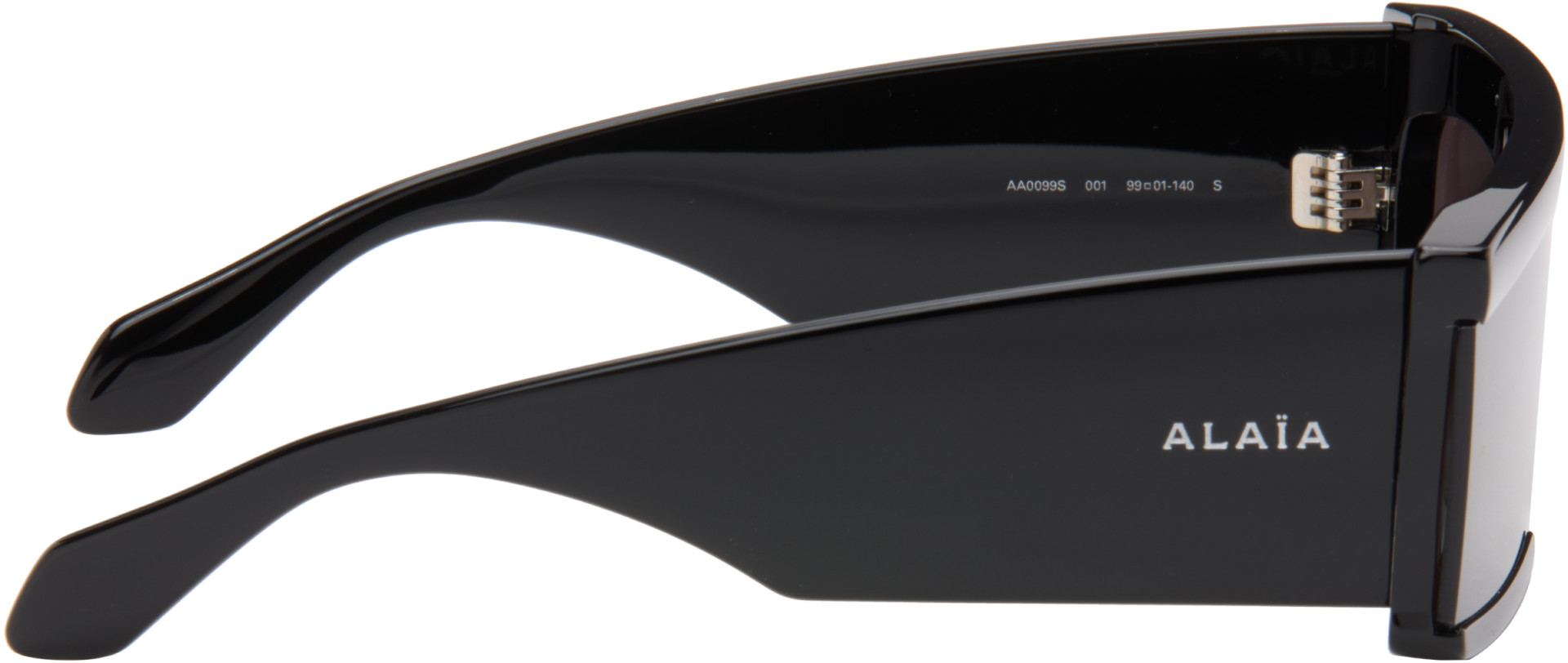 ALAÏA - Black Rectangular Mask Sunglasses