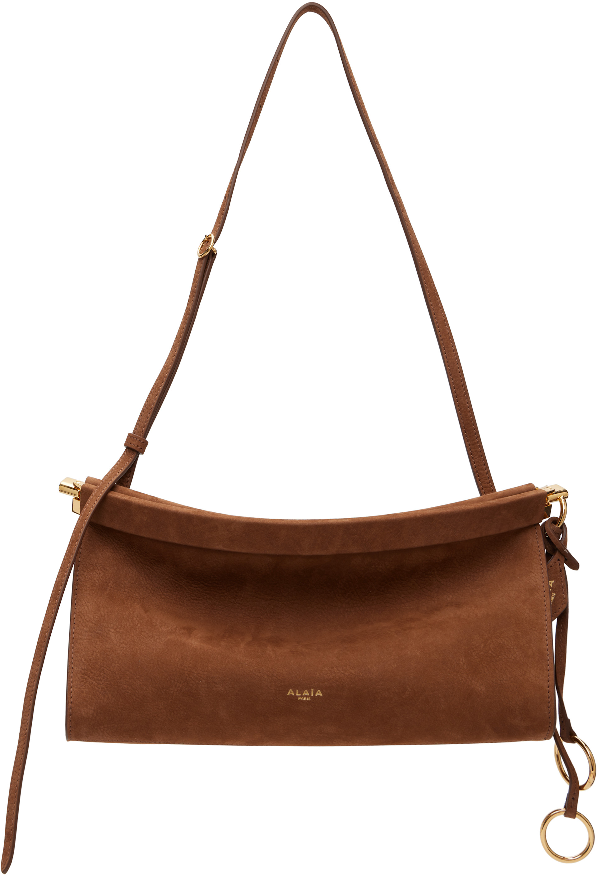 ALAÏA - Moyen sac horizontal 'Le Click' brun