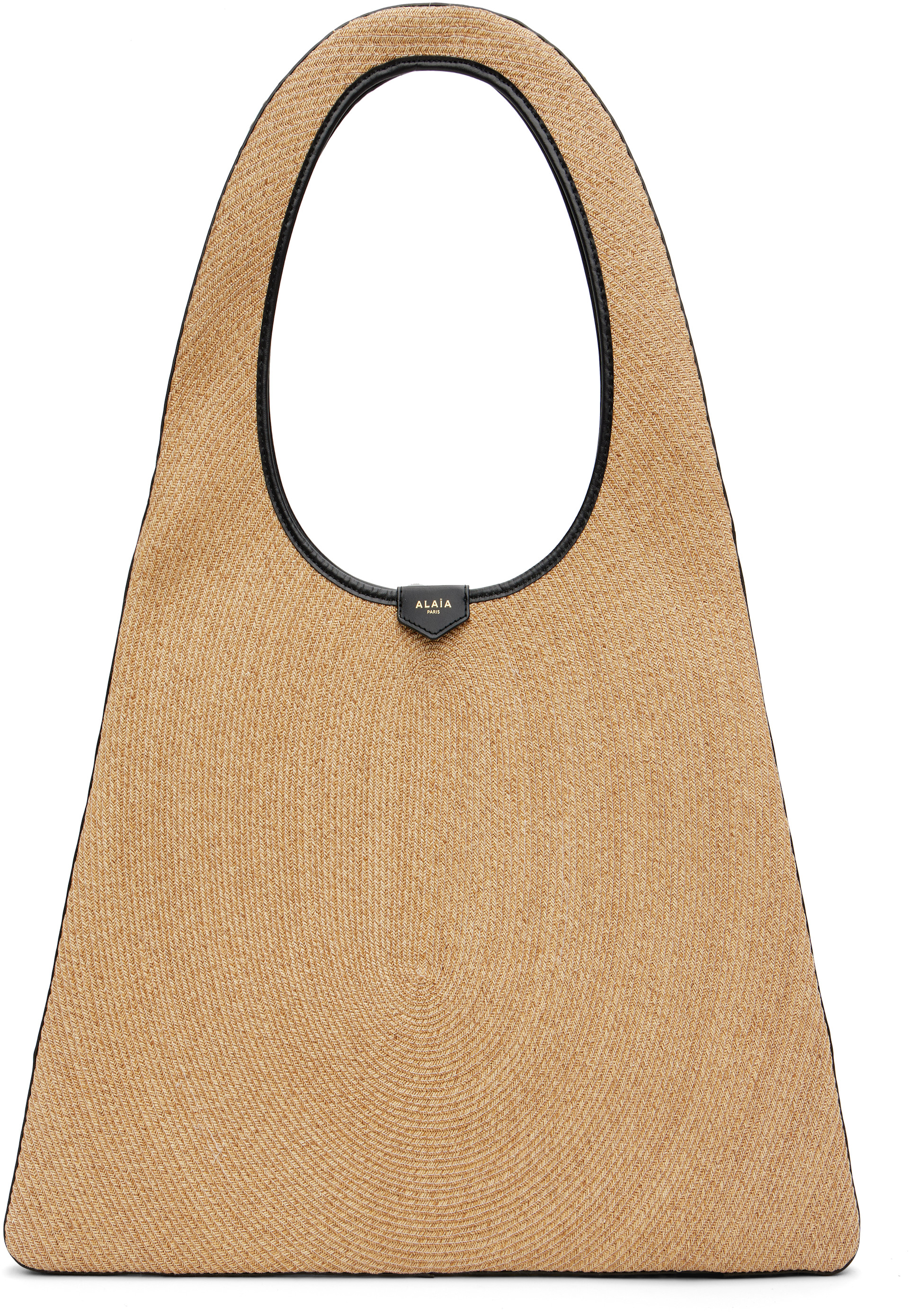 ALAÏA - Cabas beige en papier paille
