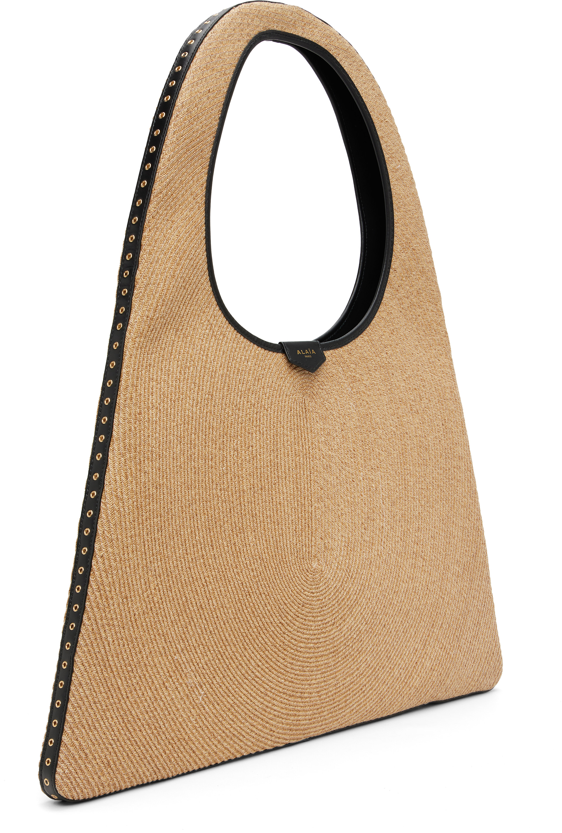 ALAÏA - Cabas beige en papier paille