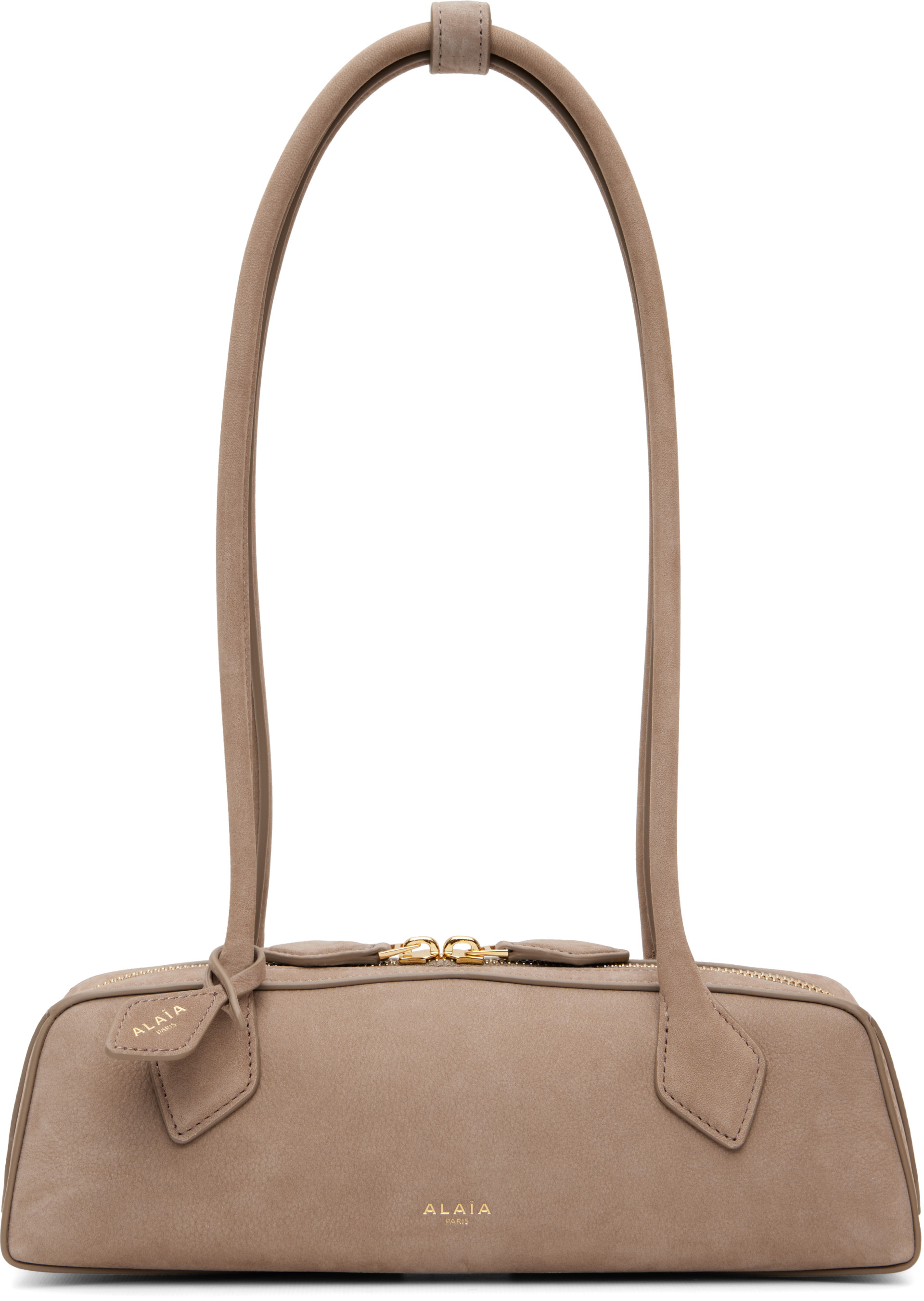 ALAÏA - Petit sac 'Le teckel' taupe