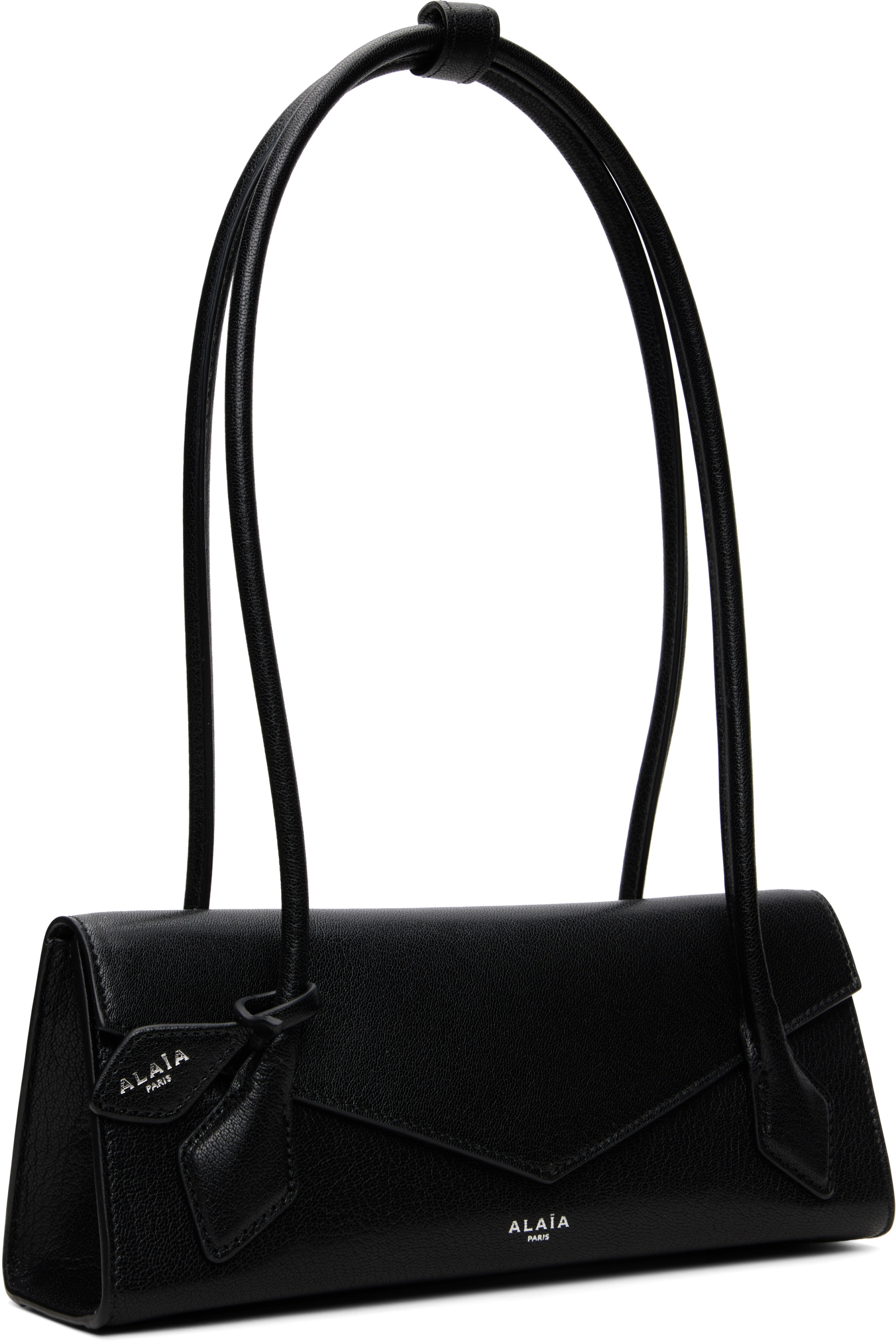 ALAÏA - Petit sac 'Le teckel' brun à rabat