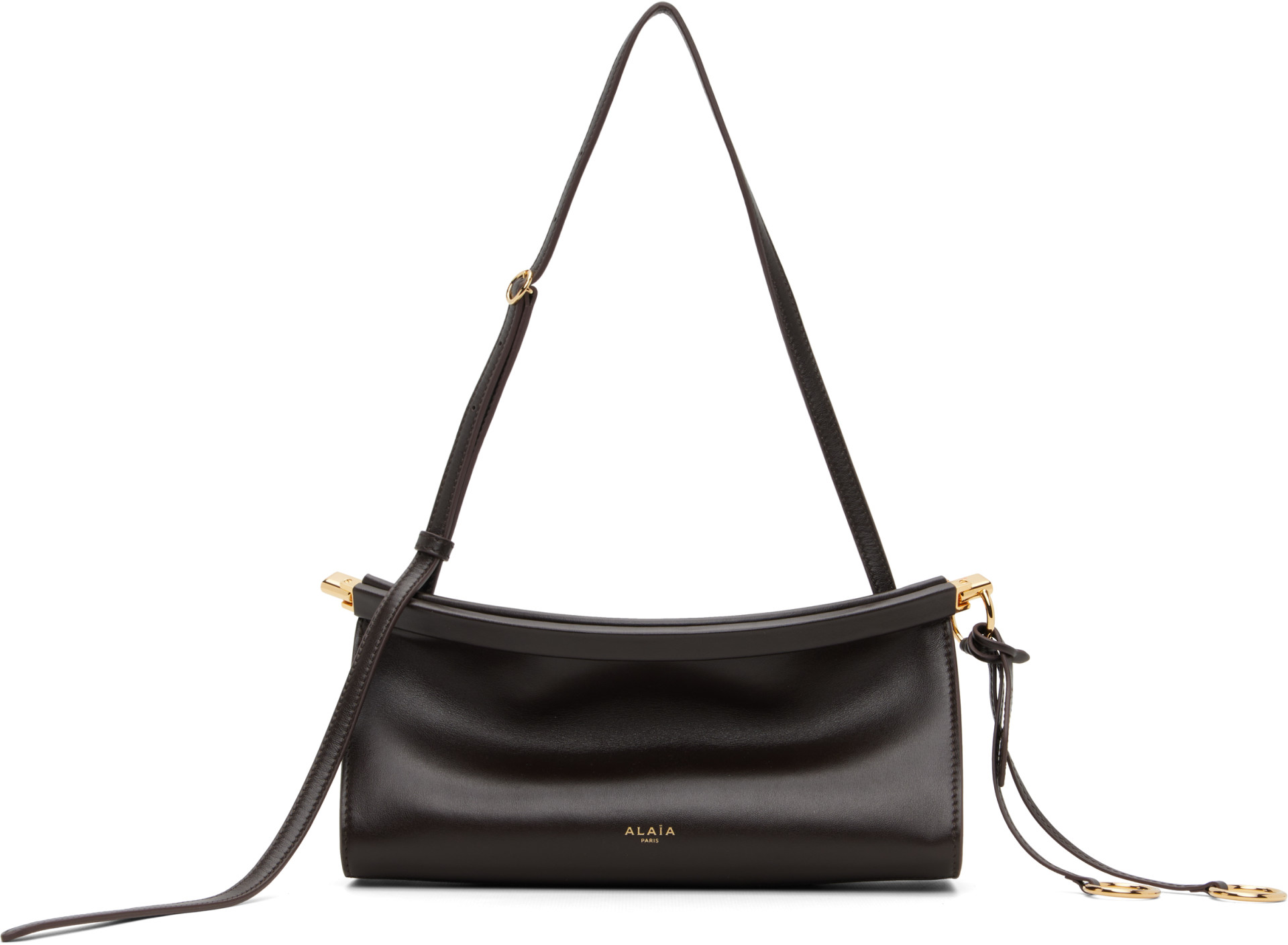 ALAÏA - Petit sac horizontal 'Le click' brun