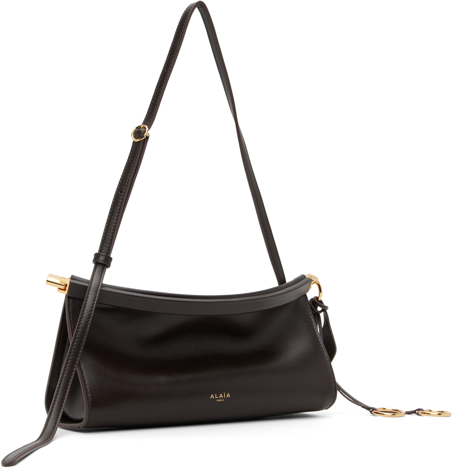 ALAÏA - Petit sac horizontal 'Le click' brun