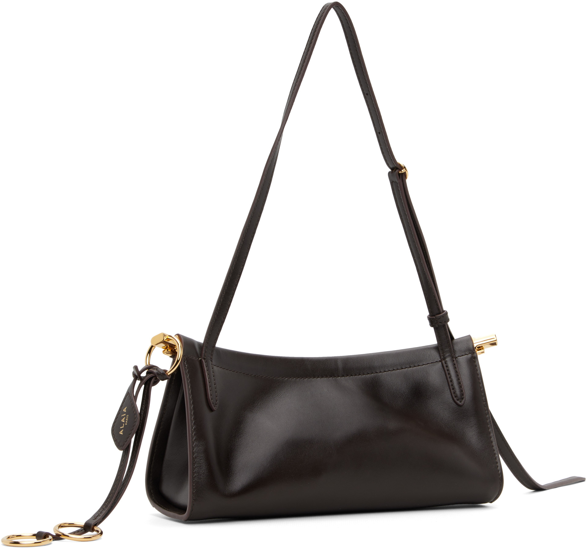 ALAÏA - Petit sac horizontal 'Le click' brun
