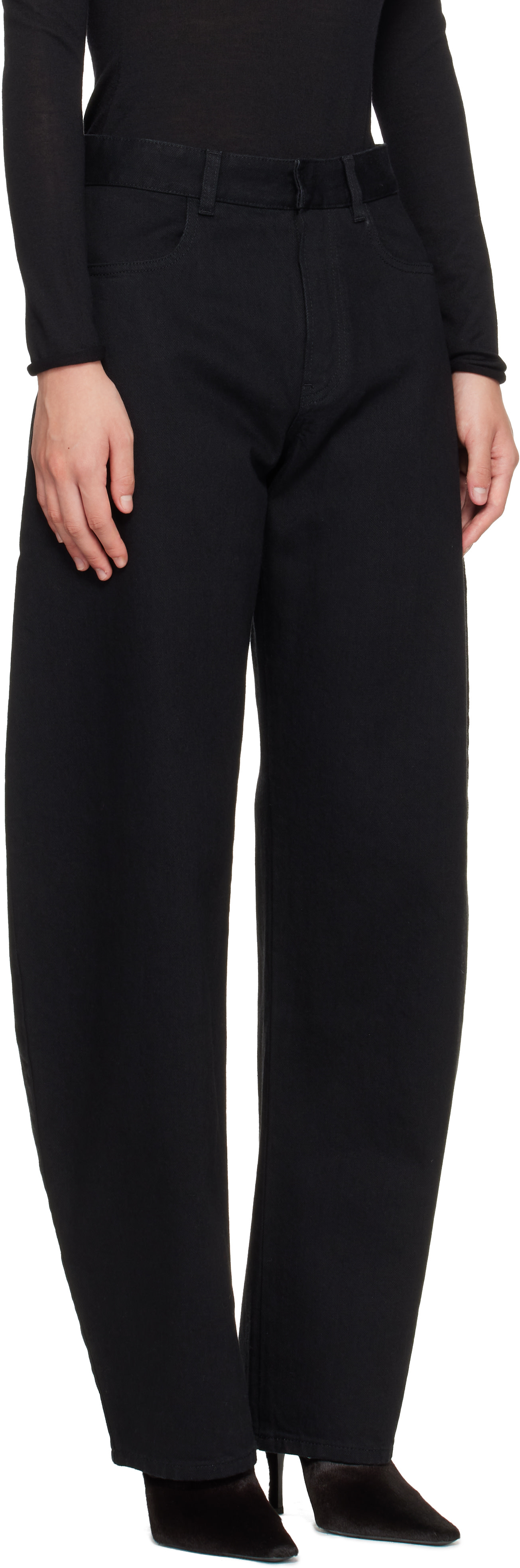 ALAÏA - Black Round Jeans