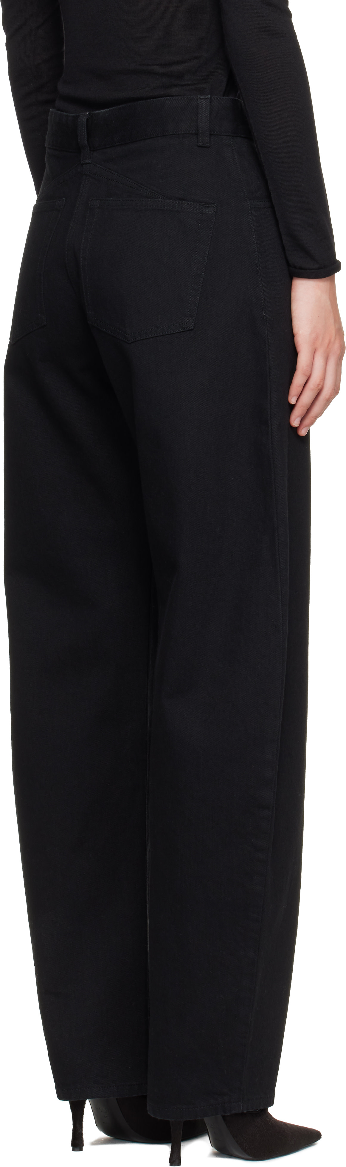 ALAÏA - Black Round Jeans