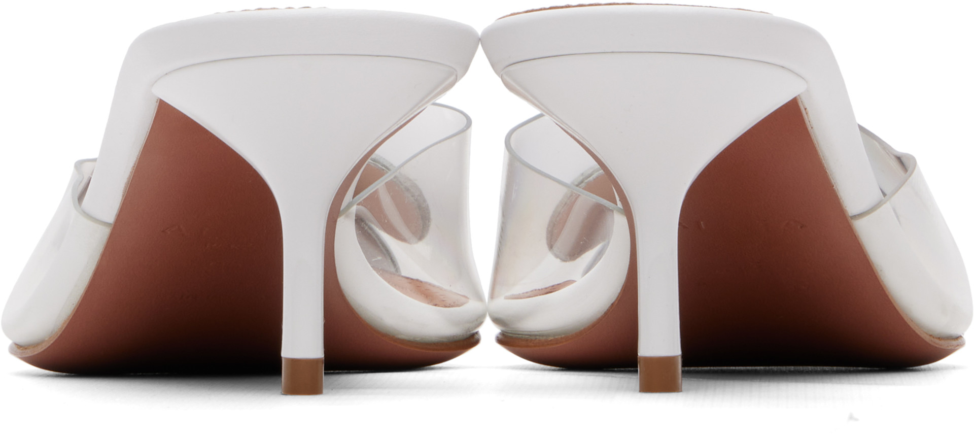 ALAÏA - Chaussures à talon de style mule Bloom blanches