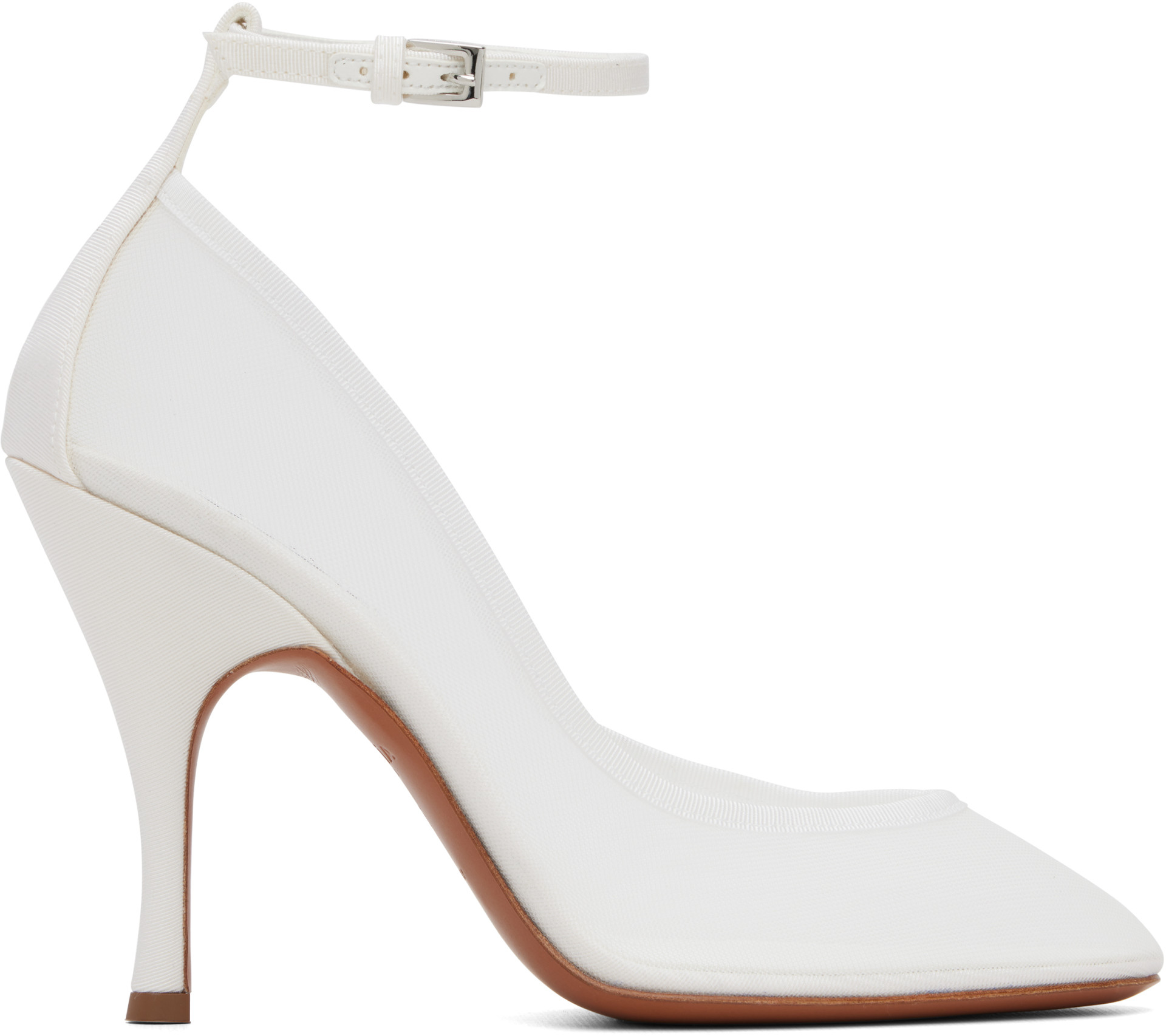 ALAÏA - White Strappy Mesh Heels