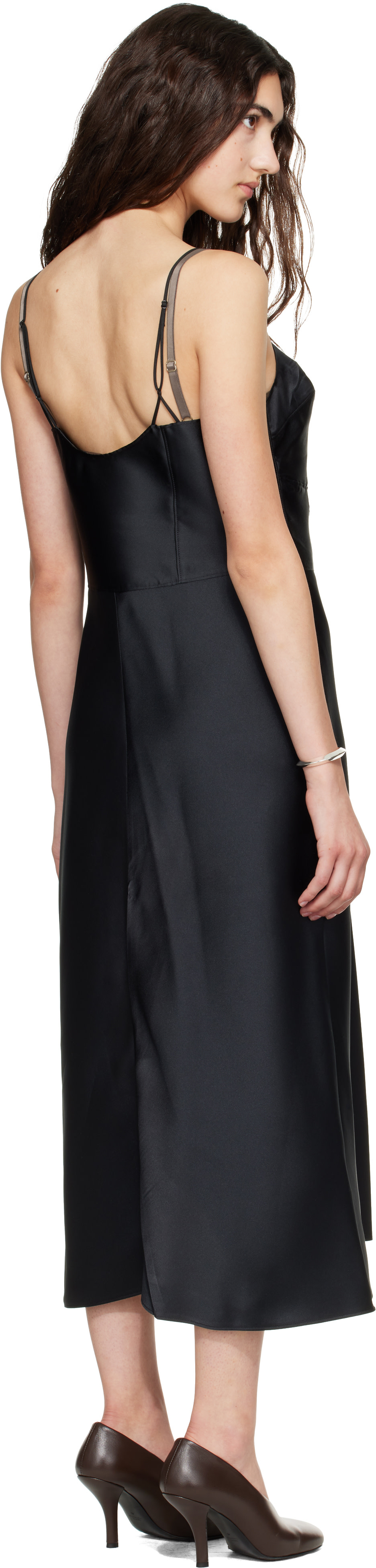 calvin klein black midi dress Midi Slip Dress