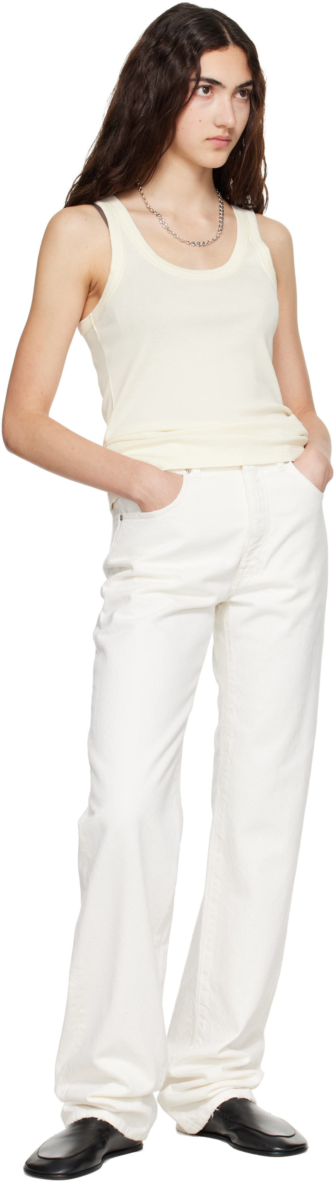 Calvin Klein Collection - Jean 06 blanc