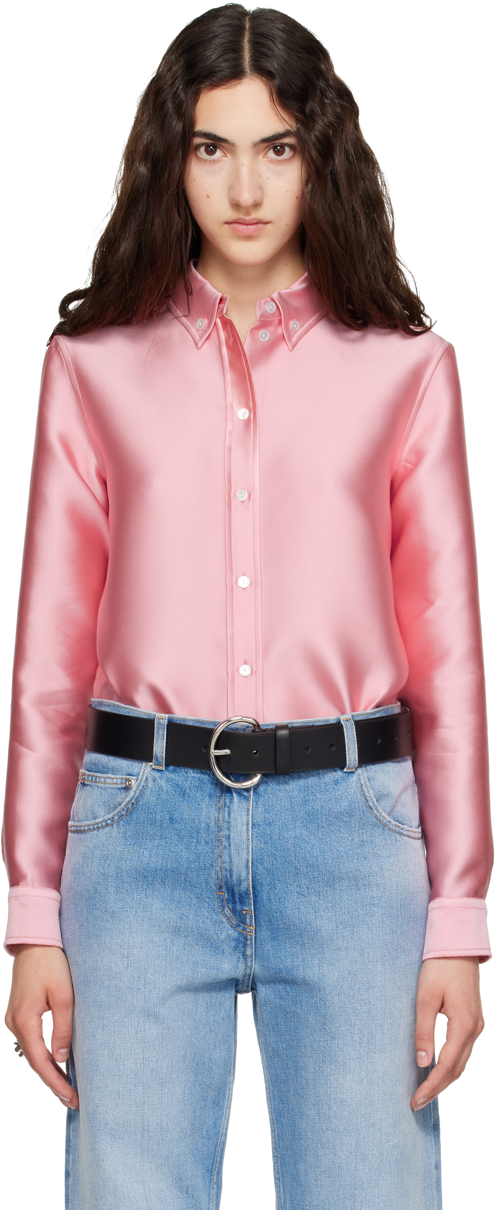 calvin klein pink dress shirt Daisy Slim Button-Down Shirt