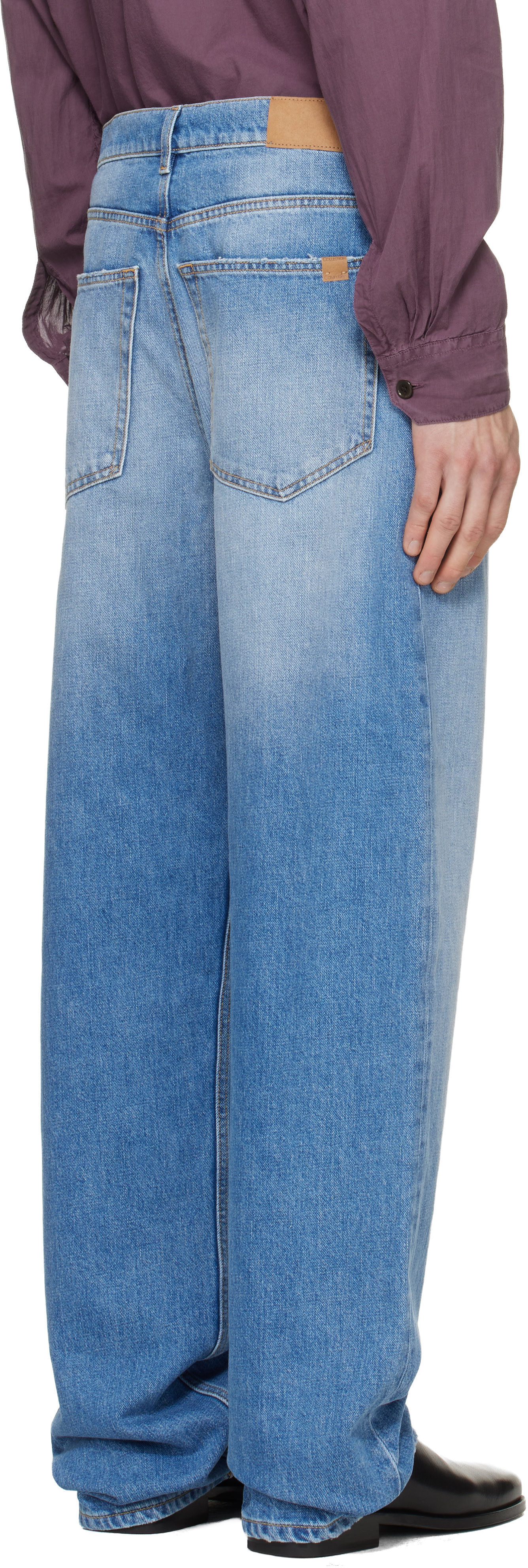 Calvin Klein Collection - Jean ample 05 bleu à taille basse