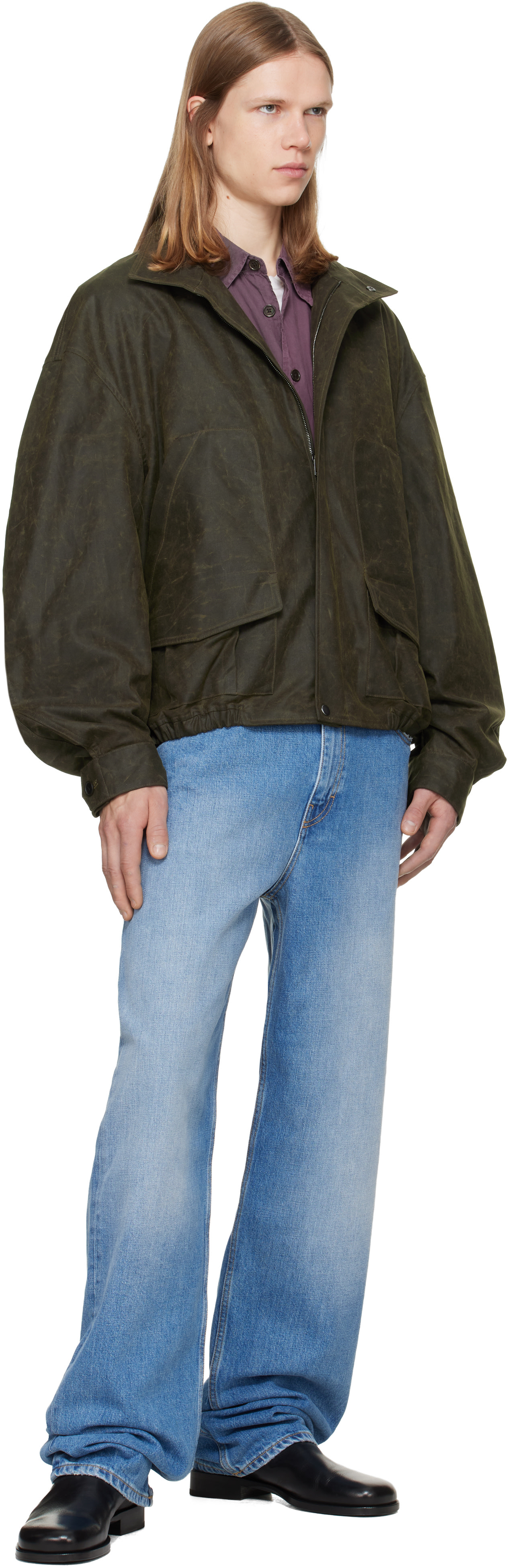 Calvin Klein Collection - Jean ample 05 bleu à taille basse