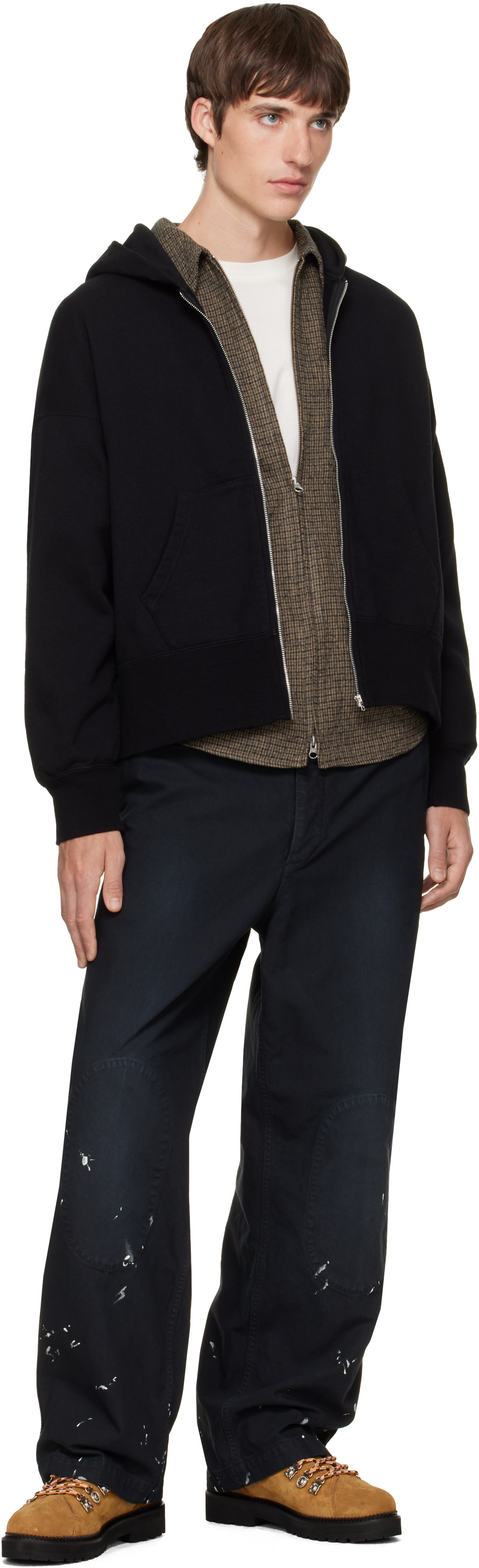 visvim - Pull à capuche Court noir