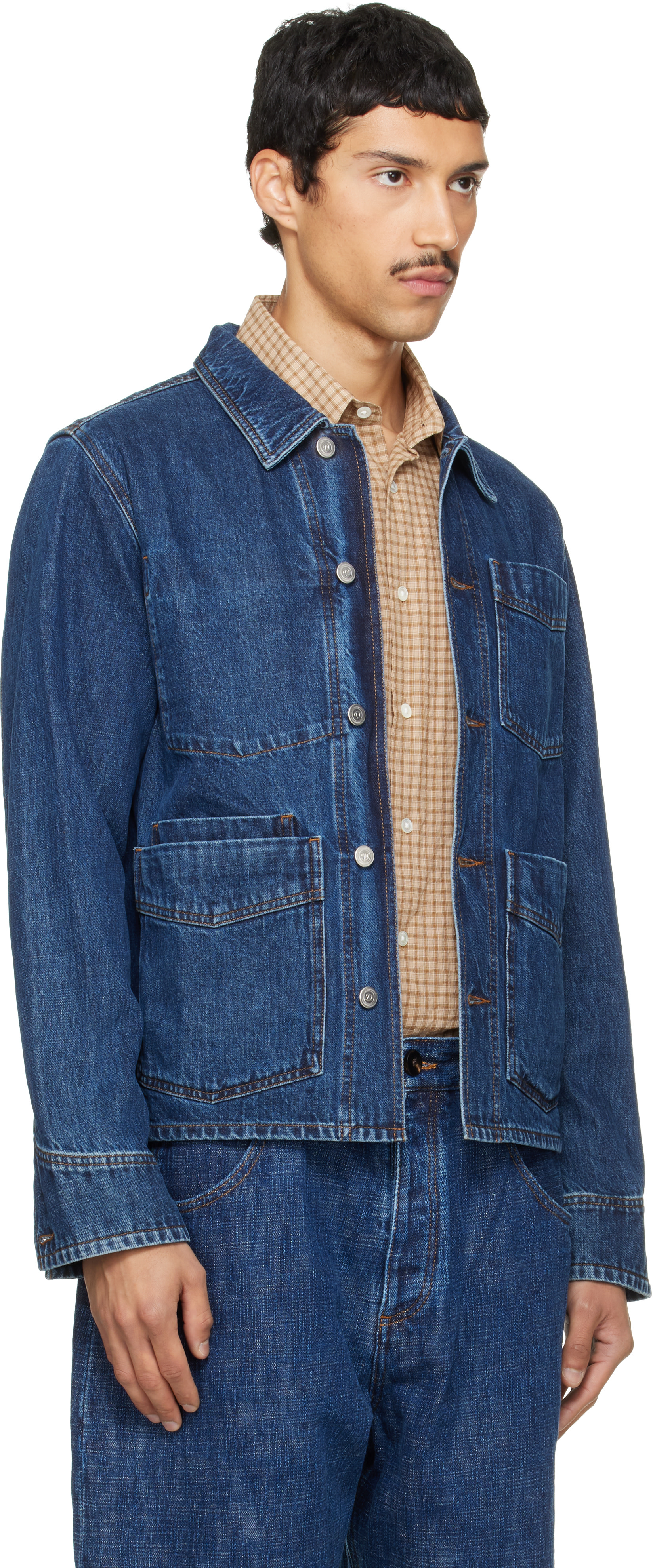 Drake's - Blue Work Denim Jacket