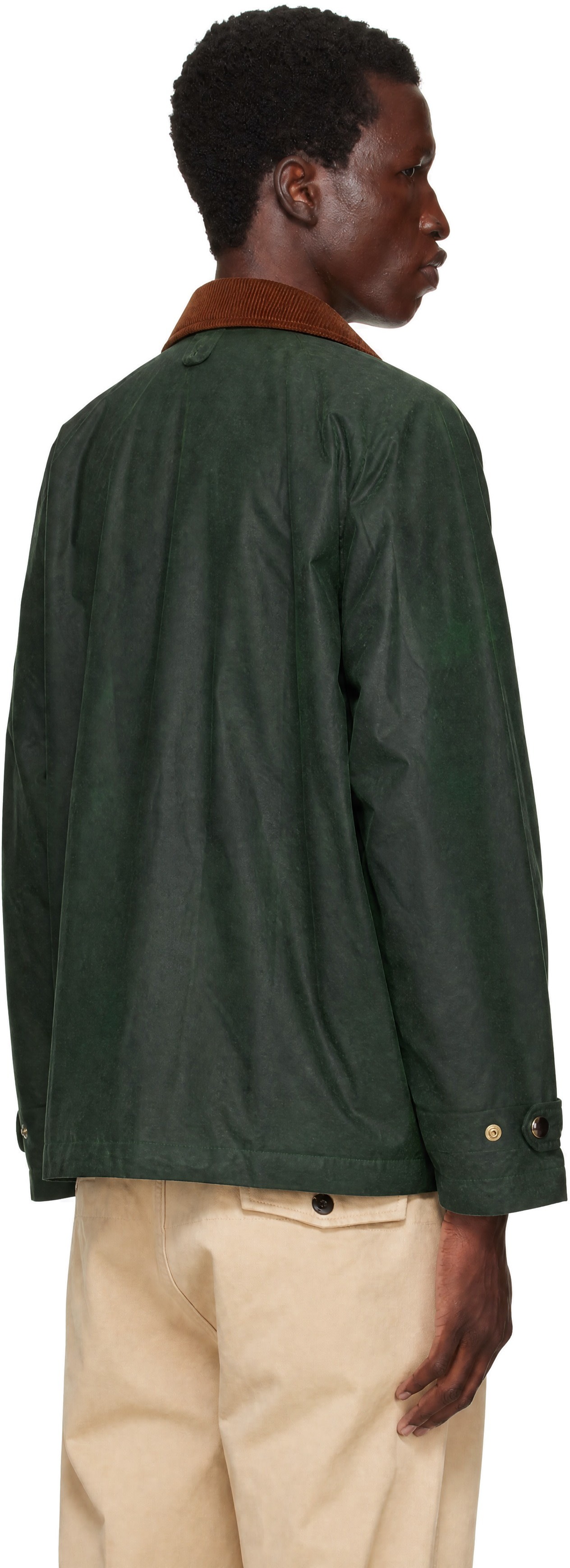Drake's - Green Waxed Coverall Jacket