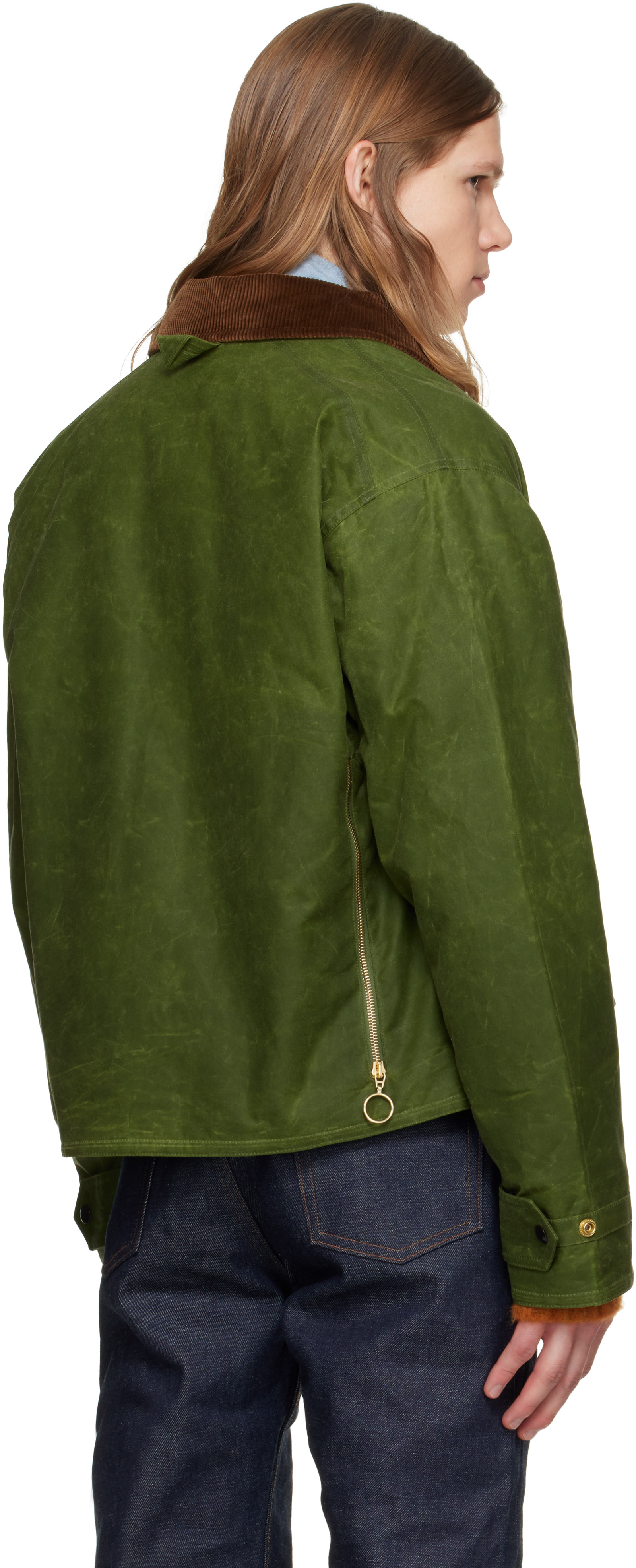 Drake's - Khaki Waxed Cotton Wader Jacket