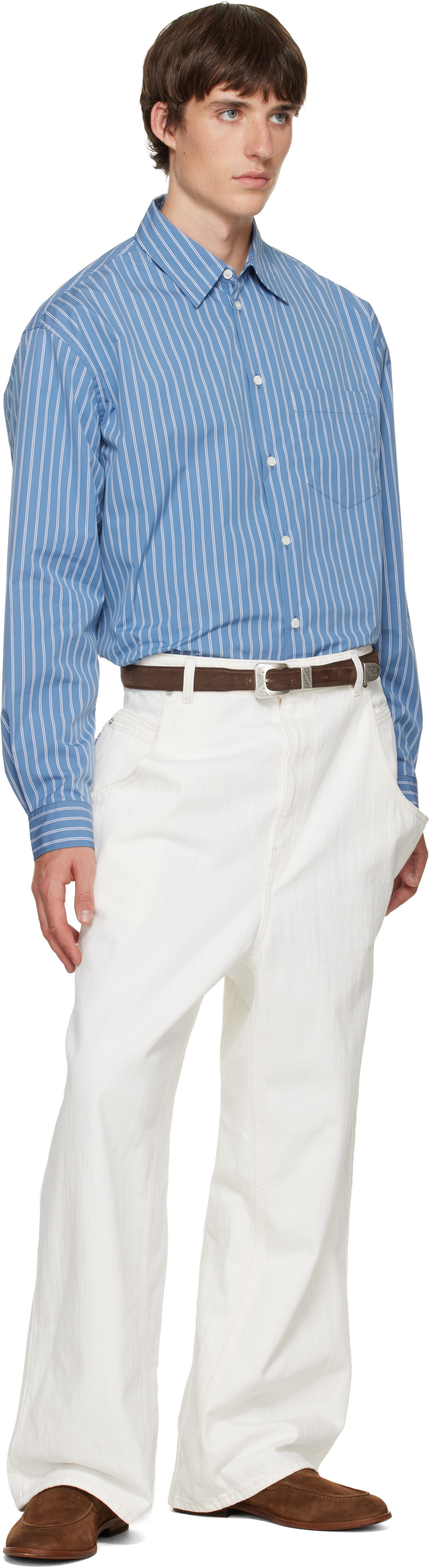 Drake's - Brown Suede Western Belt