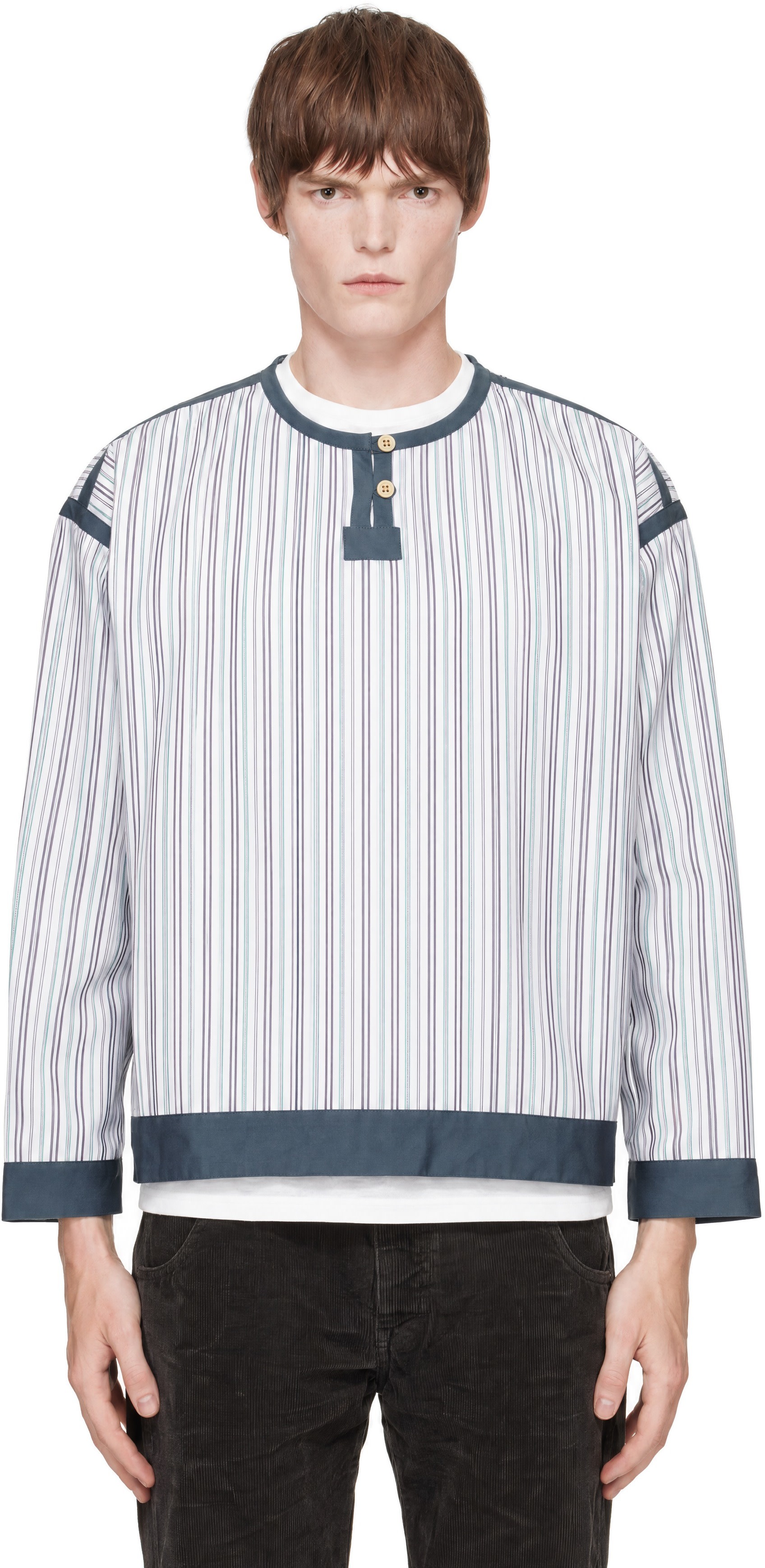 SC103 - White & Navy Catalog Top