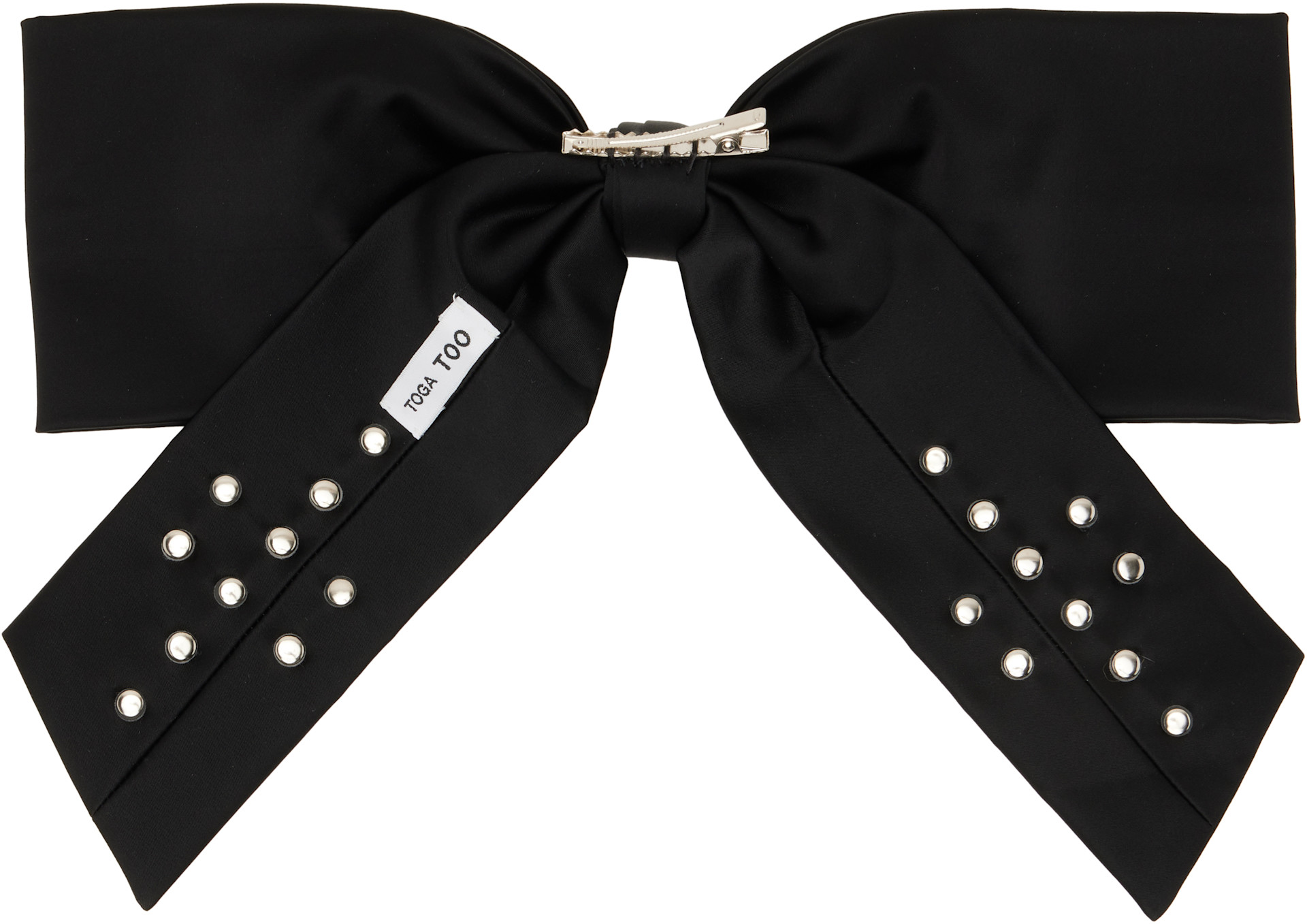 Toga Pulla: Black Ribbon Hair Clip | SSENSE