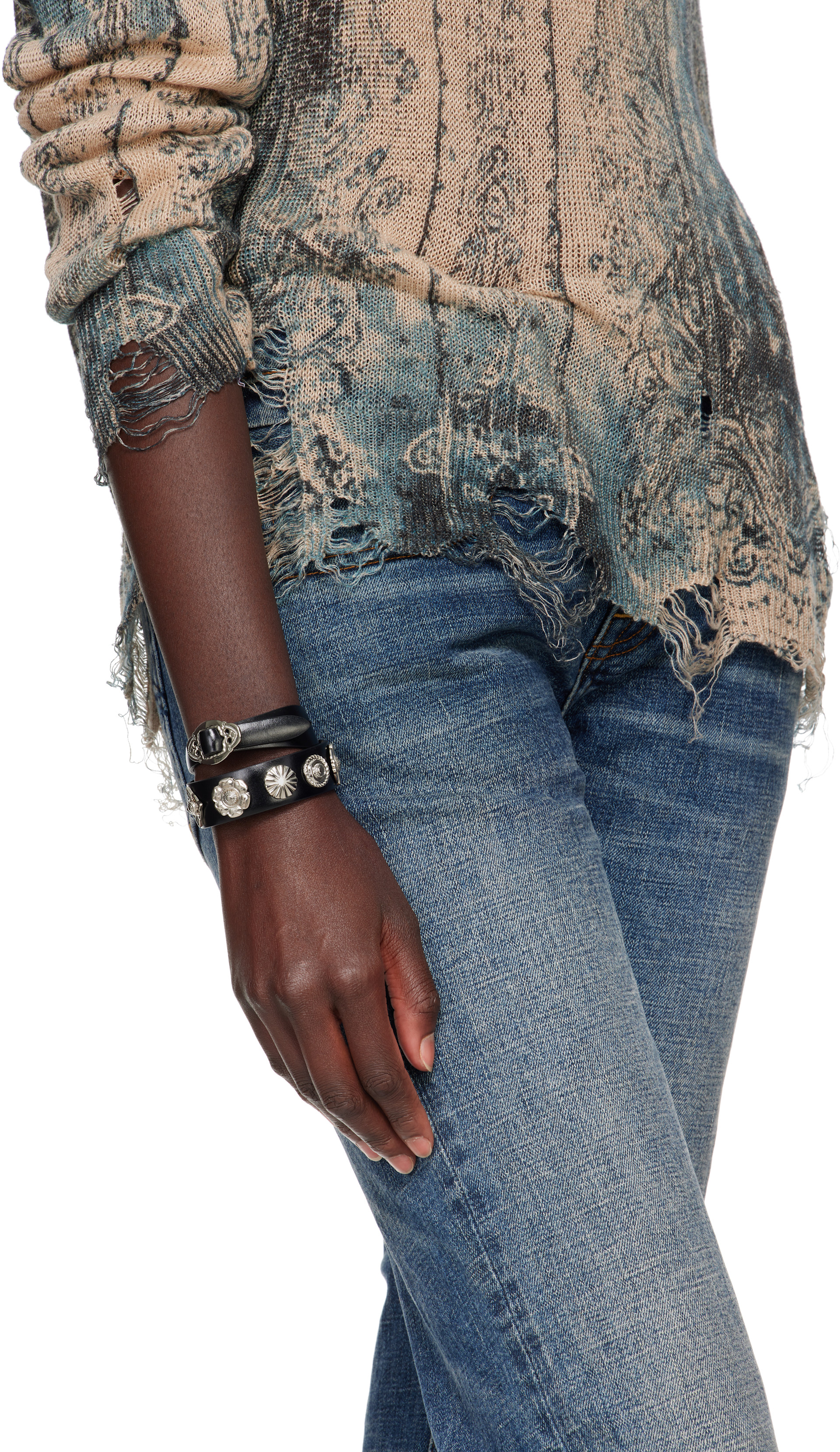 Toga Pulla - Bracelet jonc double tour en cuir