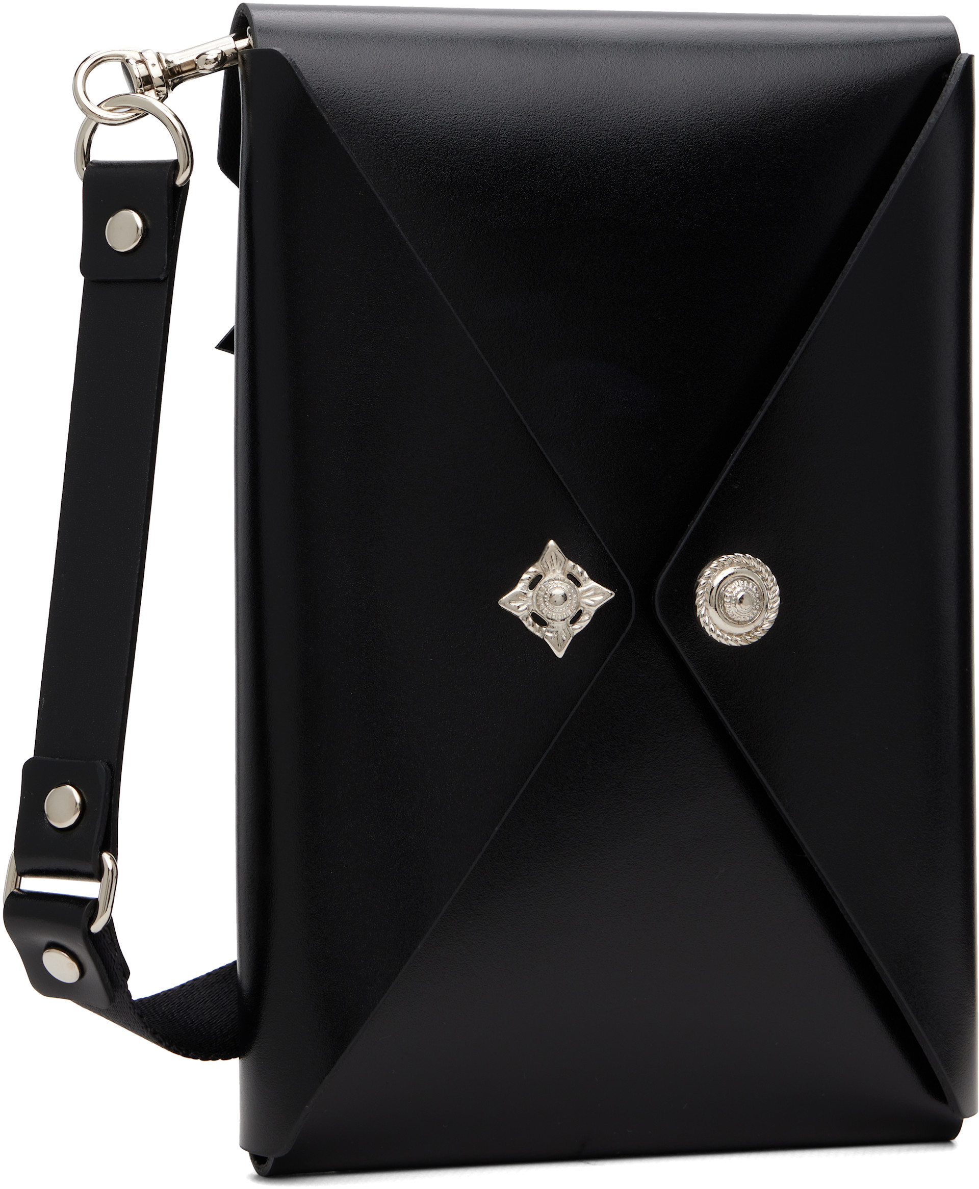 その他 TOGA LEATHER SHOULDER BAG BLACK Toga Pulla: Black Leather Shoulder Bag | SSENSE