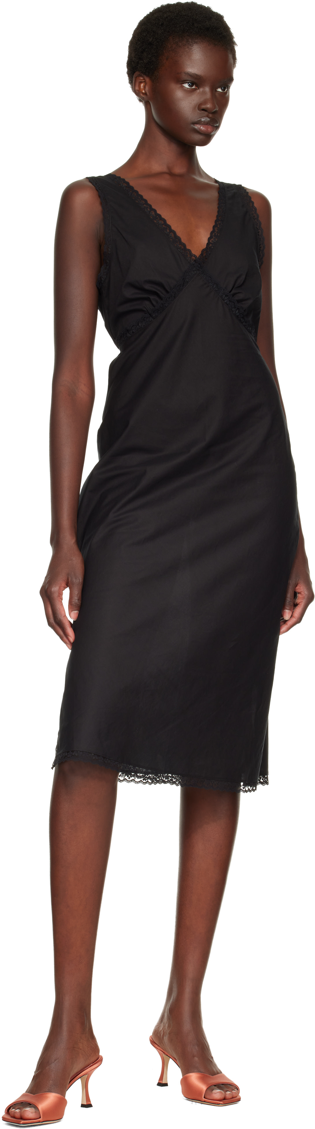 Cou Cou - Robe midi à enfiler Iris noire