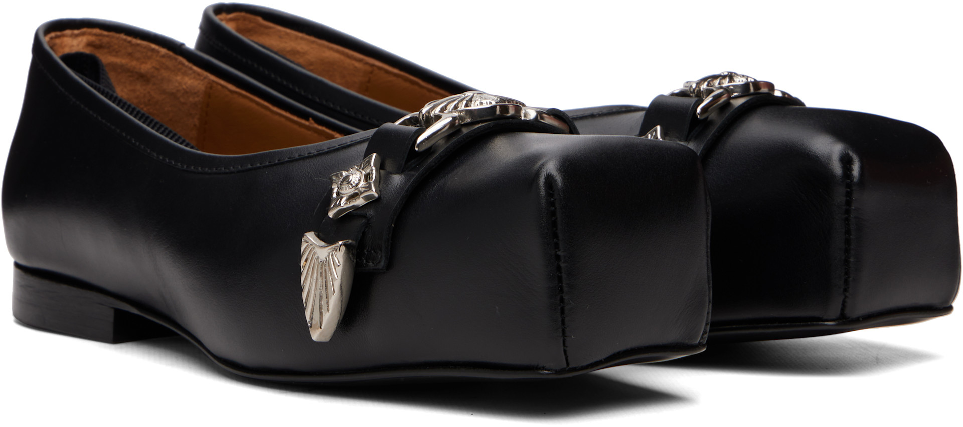 Toga Pulla - Ballerines noires en cuir