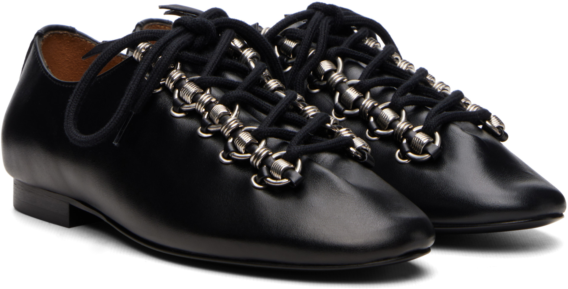 Toga Pulla - Black Leather Derbys