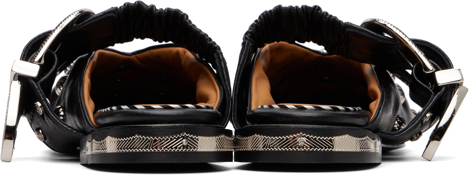 Toga Pulla - Chaussures noires en cuir à clous