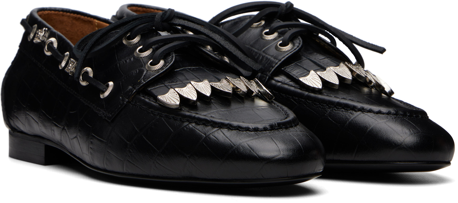 Toga Pulla: Black AJ1511 Loafers | SSENSE