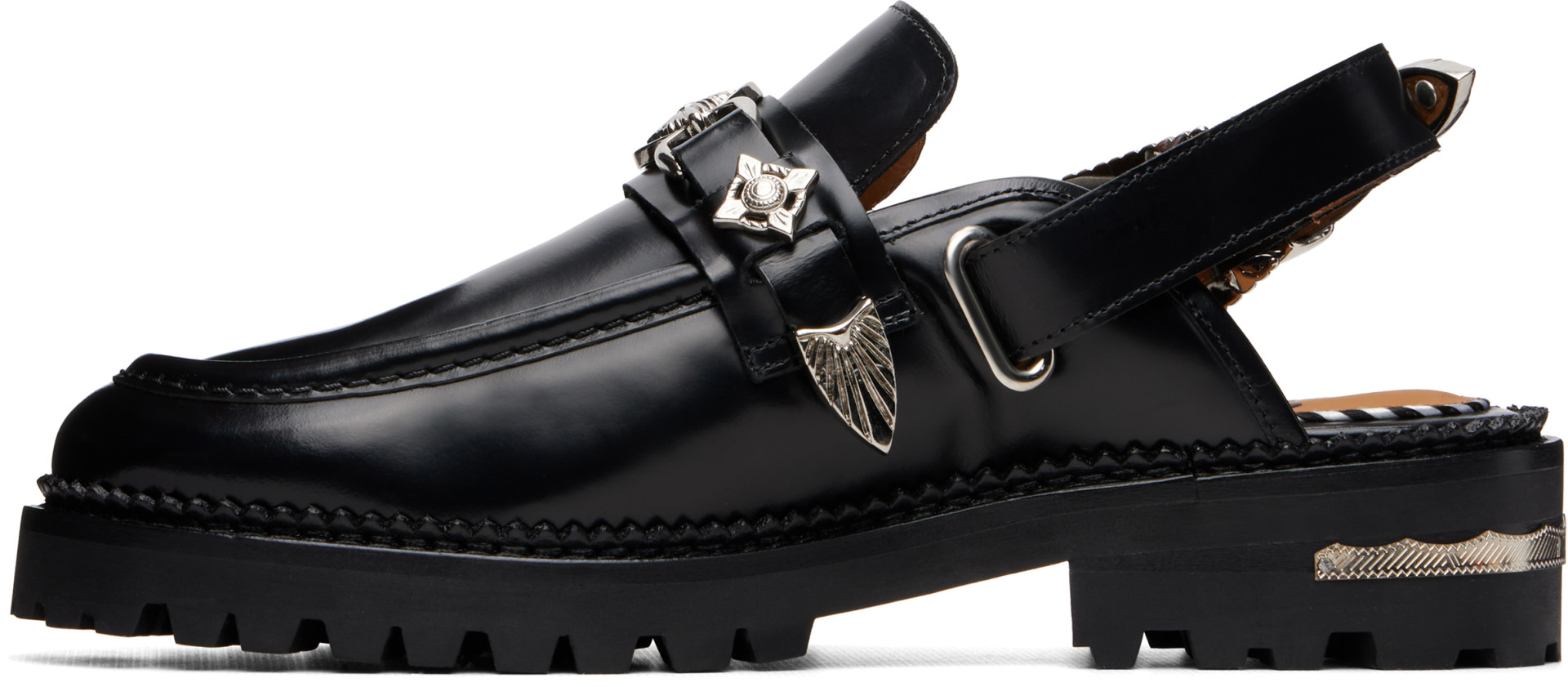 Toga Pulla - Flâneurs de style mule noirs à ferrures