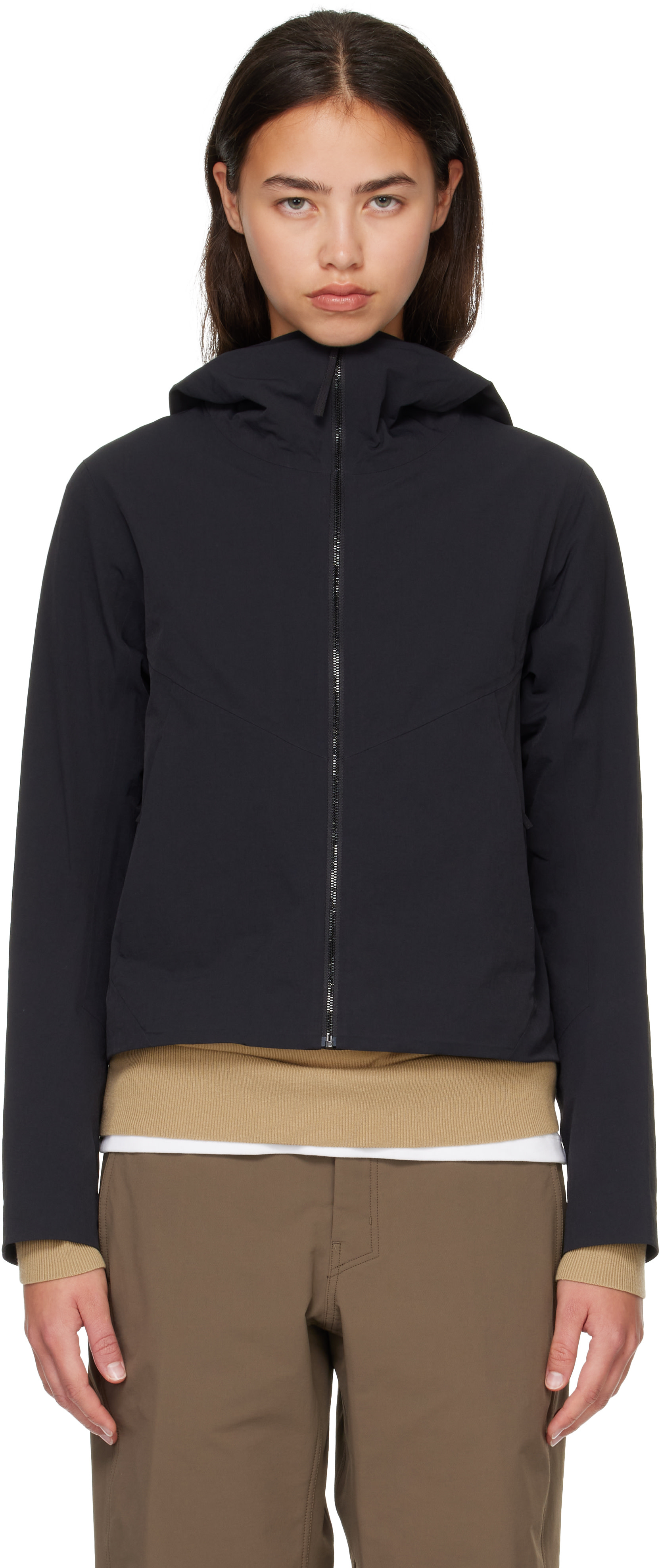 Veilance - Blouson Focal noir à capuche