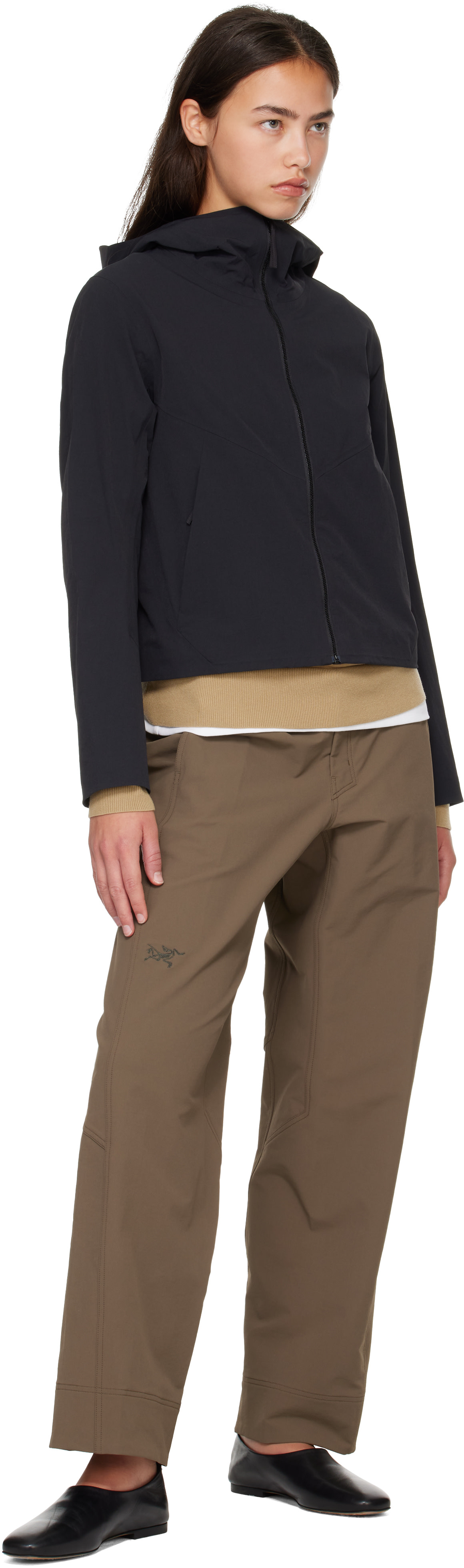 Veilance - Blouson Focal noir à capuche