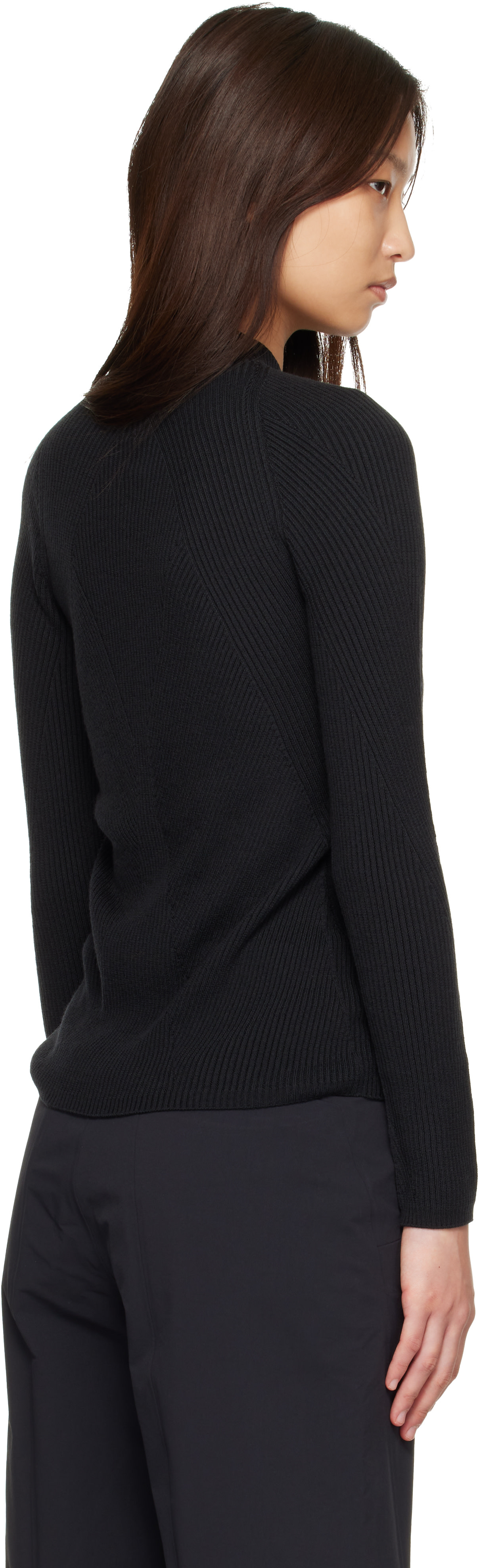 Veilance - Pull de couche intermédiaire Conic noir en laine