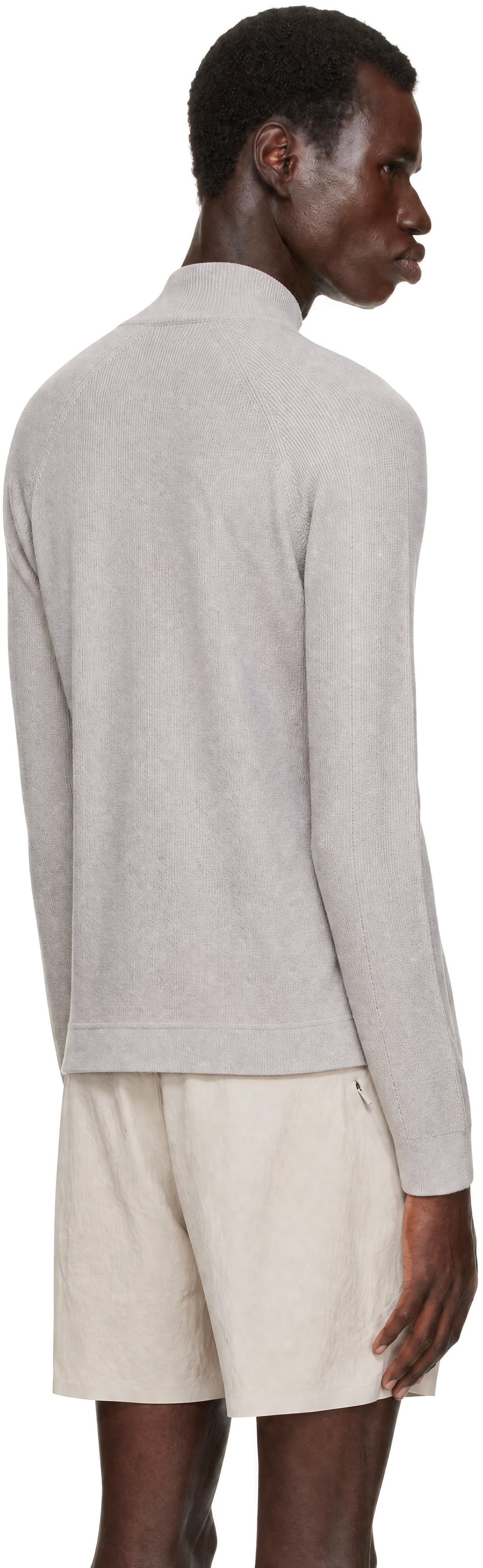 Veilance - Gray Conic Wool Half Zip Sweater