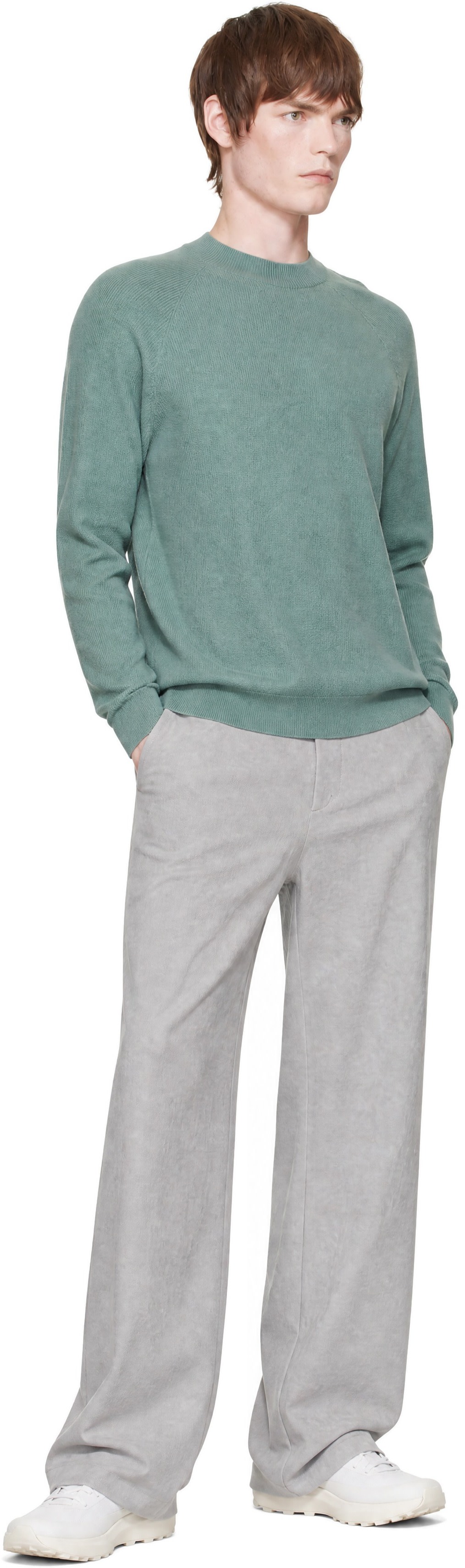 Veilance - Pull de couche intermédiaire Conic vert en laine