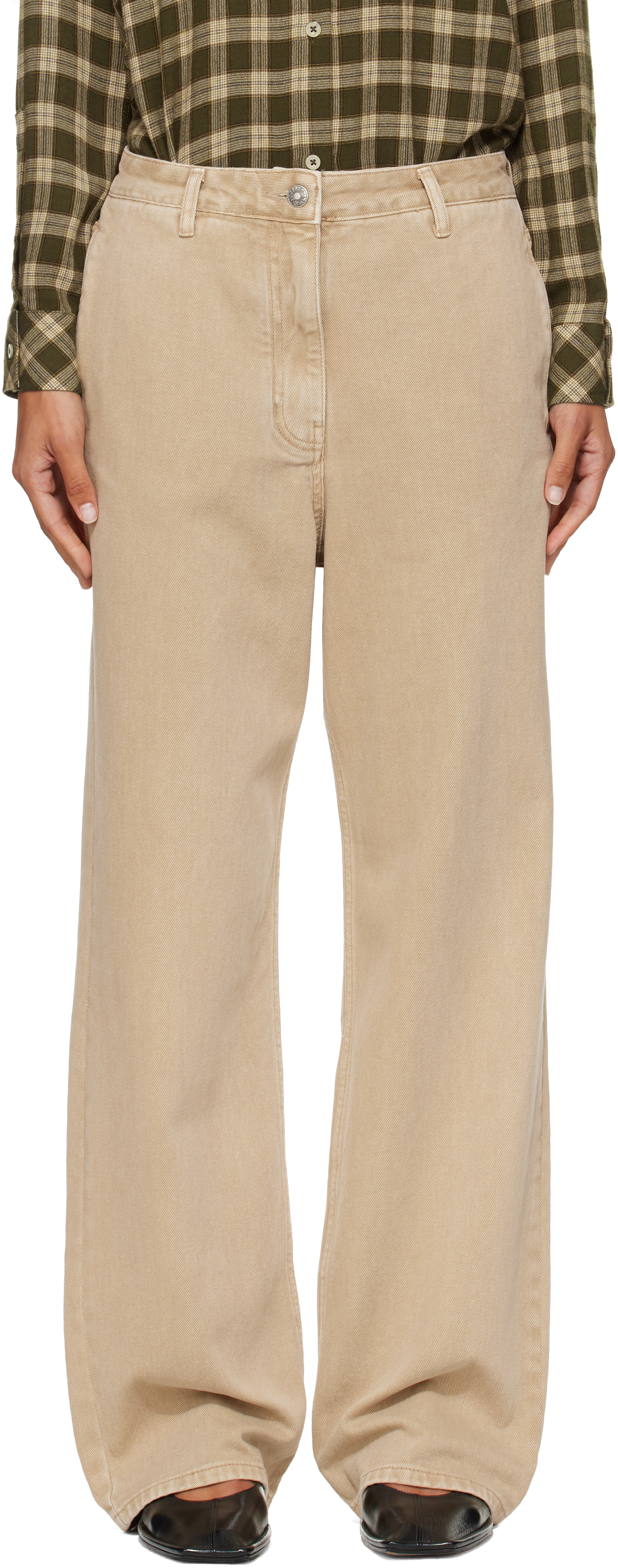 LE17SEPTEMBRE - Jean droit beige
