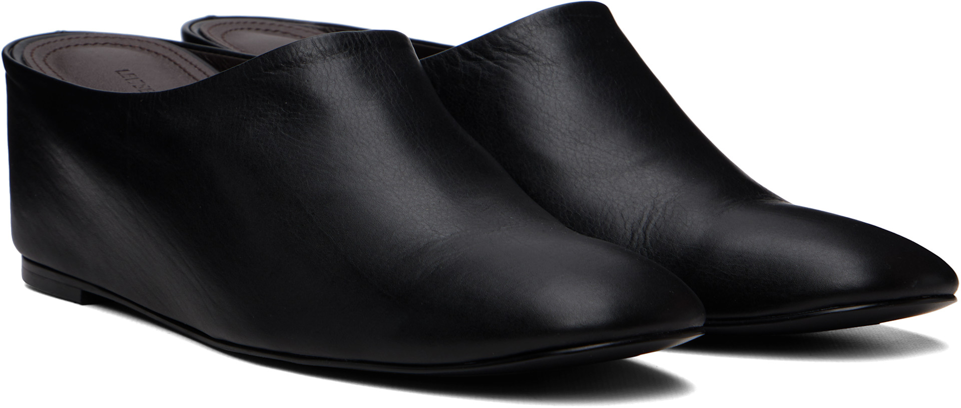 LE17SEPTEMBRE - Chaussures à talon compensé de style mule noires