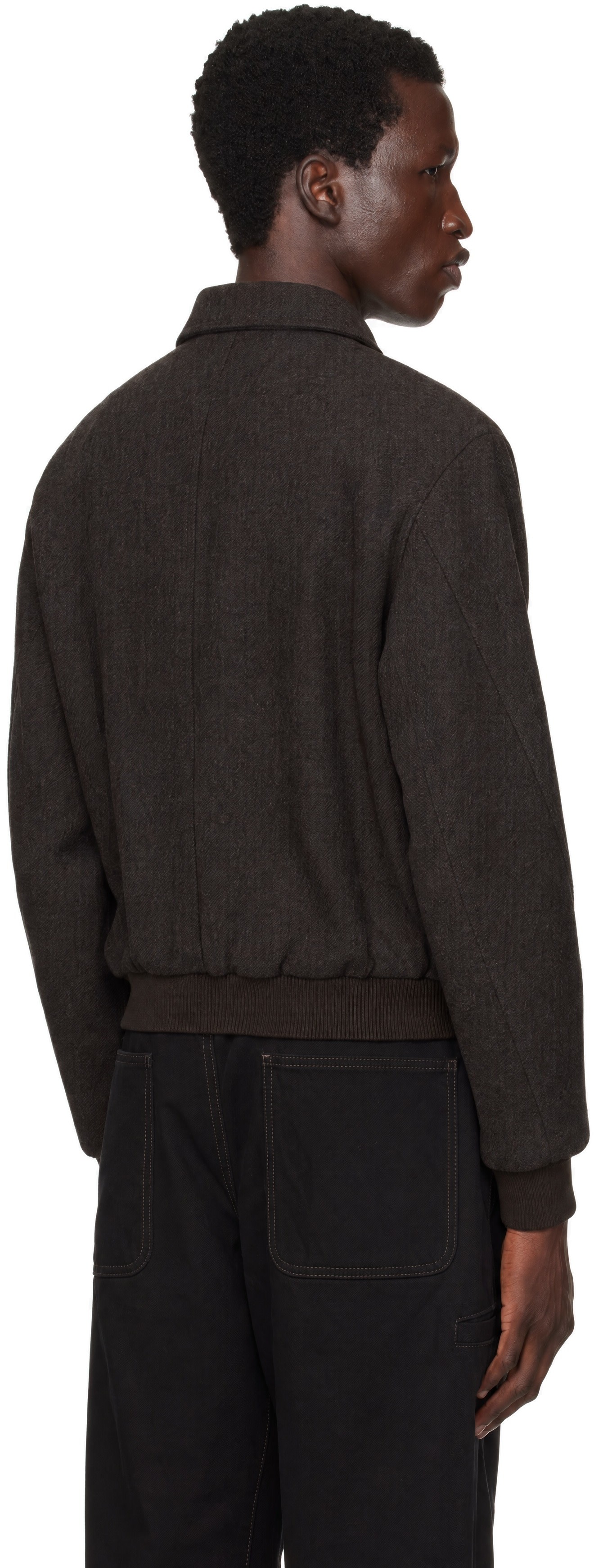 LE17SEPTEMBRE - Brown Virgin Wool Bomber Jacket