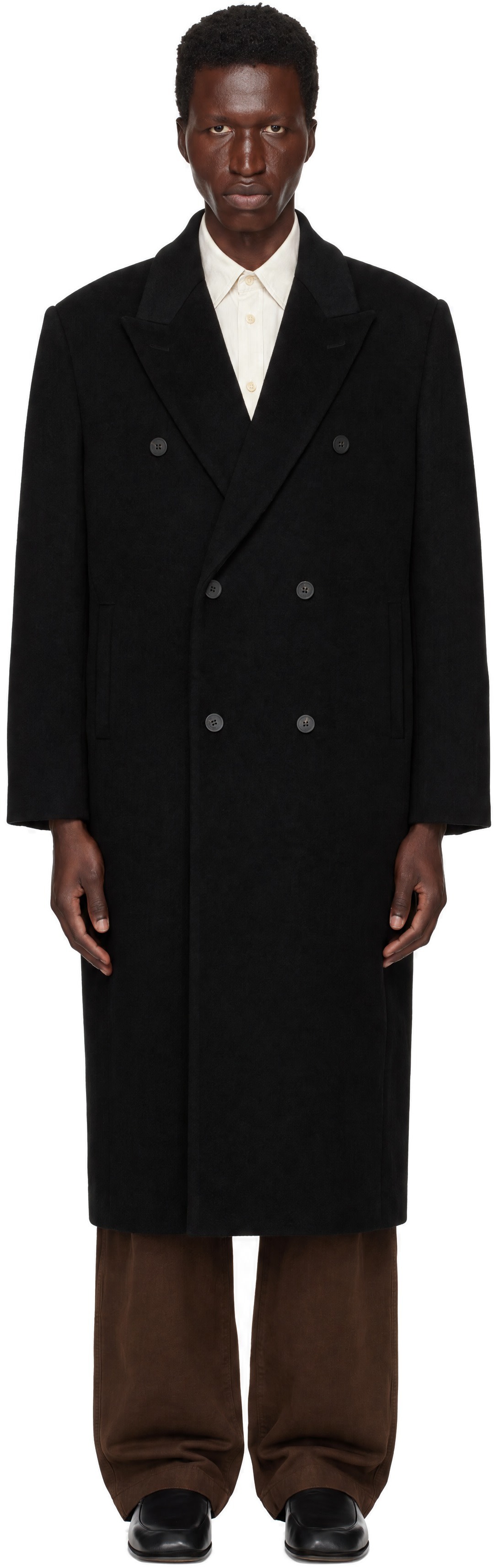 LE17SEPTEMBRE - Black Tailored Wool Double Breasted Coat