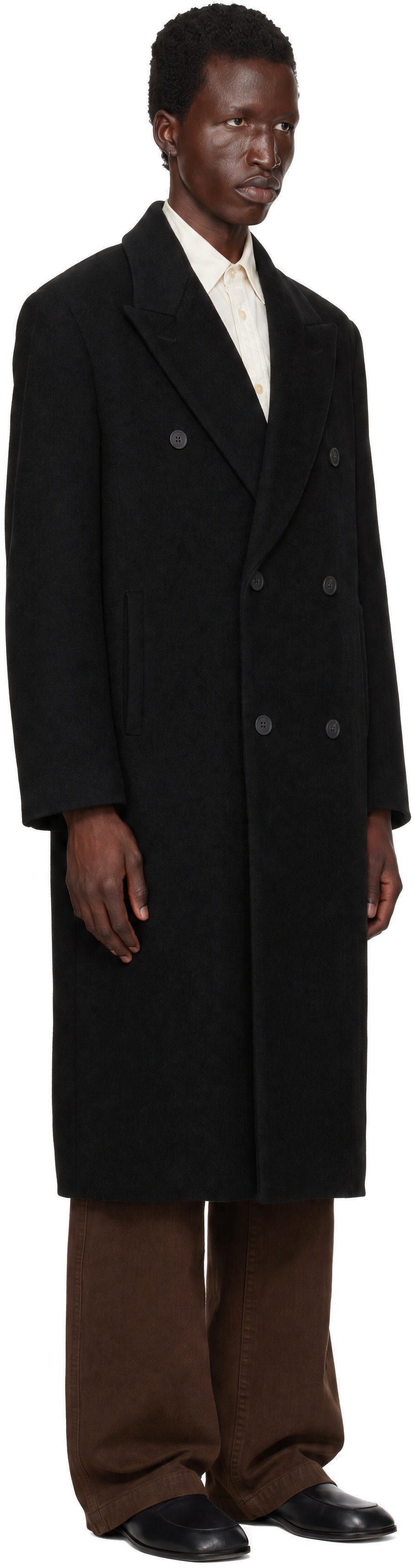 LE17SEPTEMBRE - Black Tailored Wool Double Breasted Coat