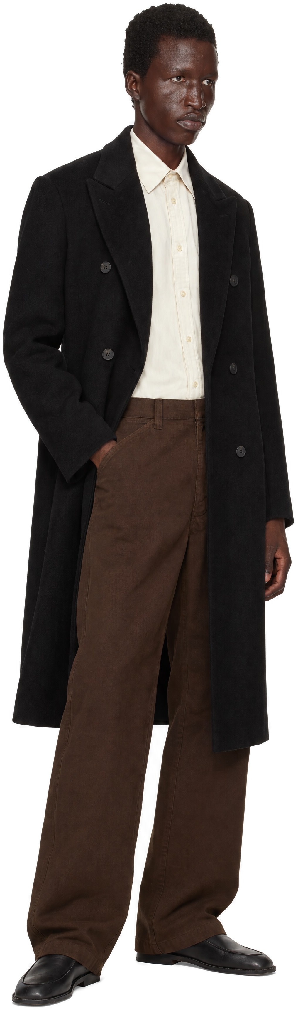 LE17SEPTEMBRE - Black Tailored Wool Double Breasted Coat