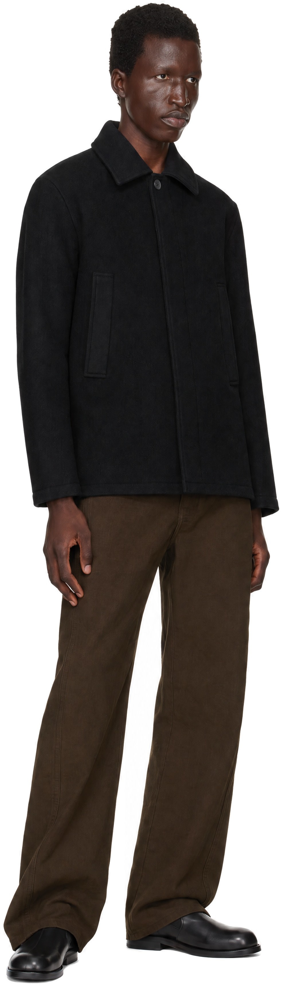 LE17SEPTEMBRE - Black Boxy Half Coat