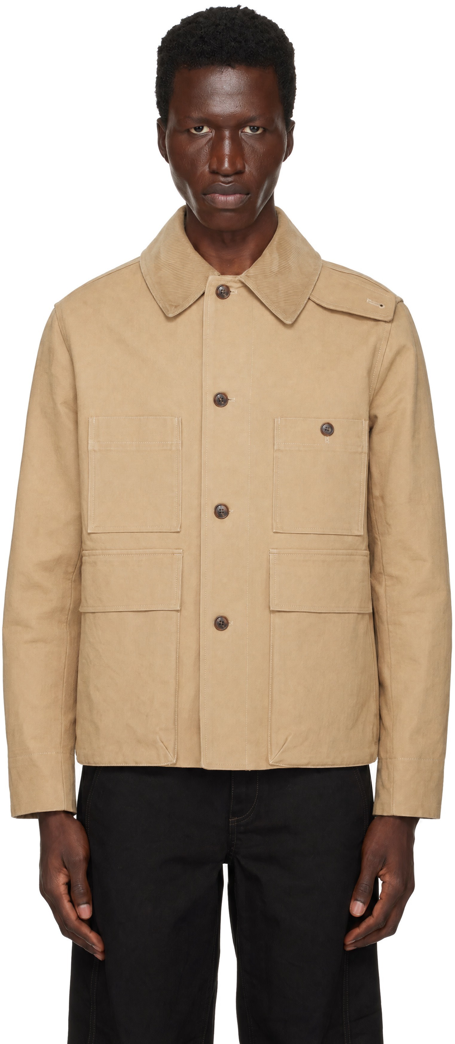 LE17SEPTEMBRE - Beige Padded Canvas Work Jacket