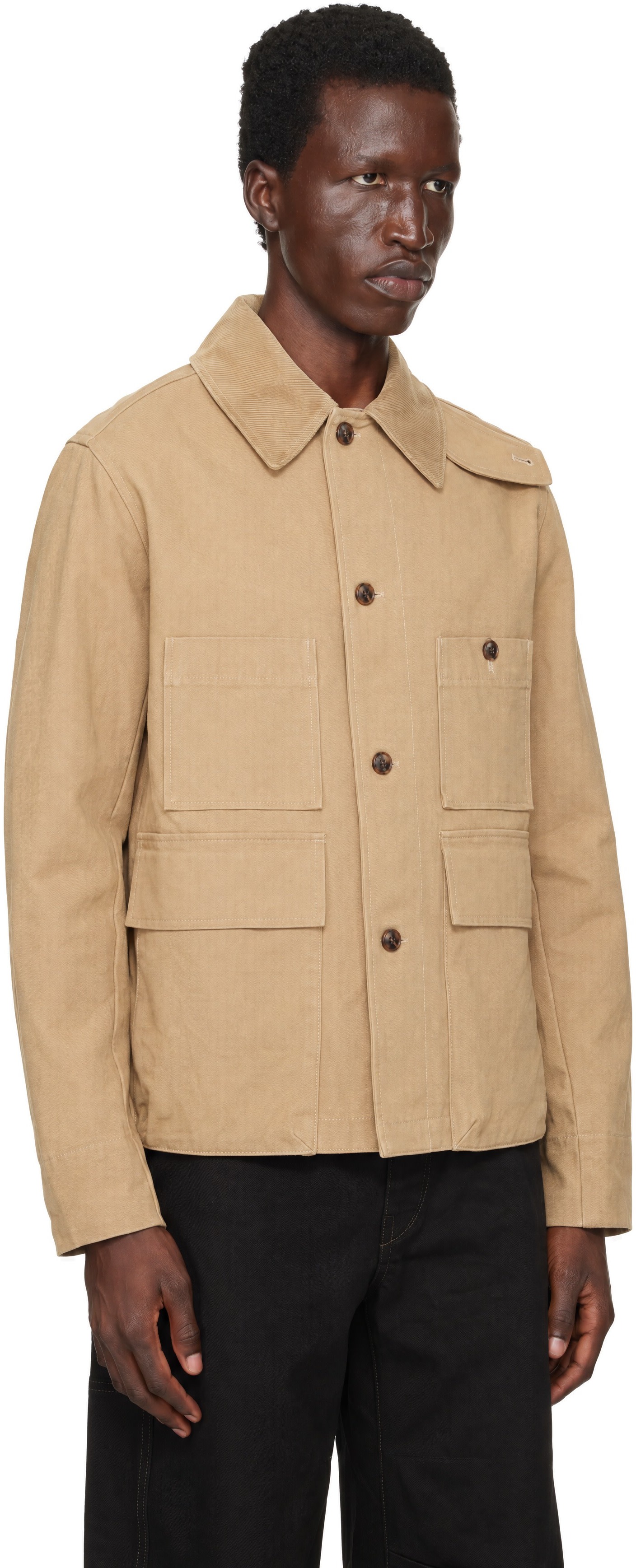 LE17SEPTEMBRE - Beige Padded Canvas Work Jacket