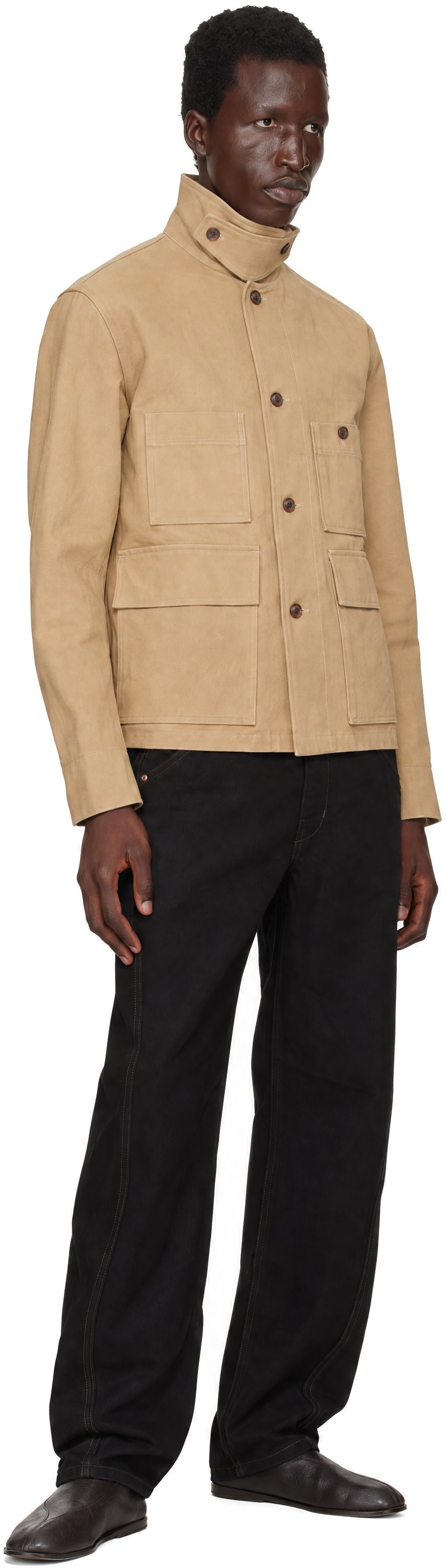 LE17SEPTEMBRE - Beige Padded Canvas Work Jacket