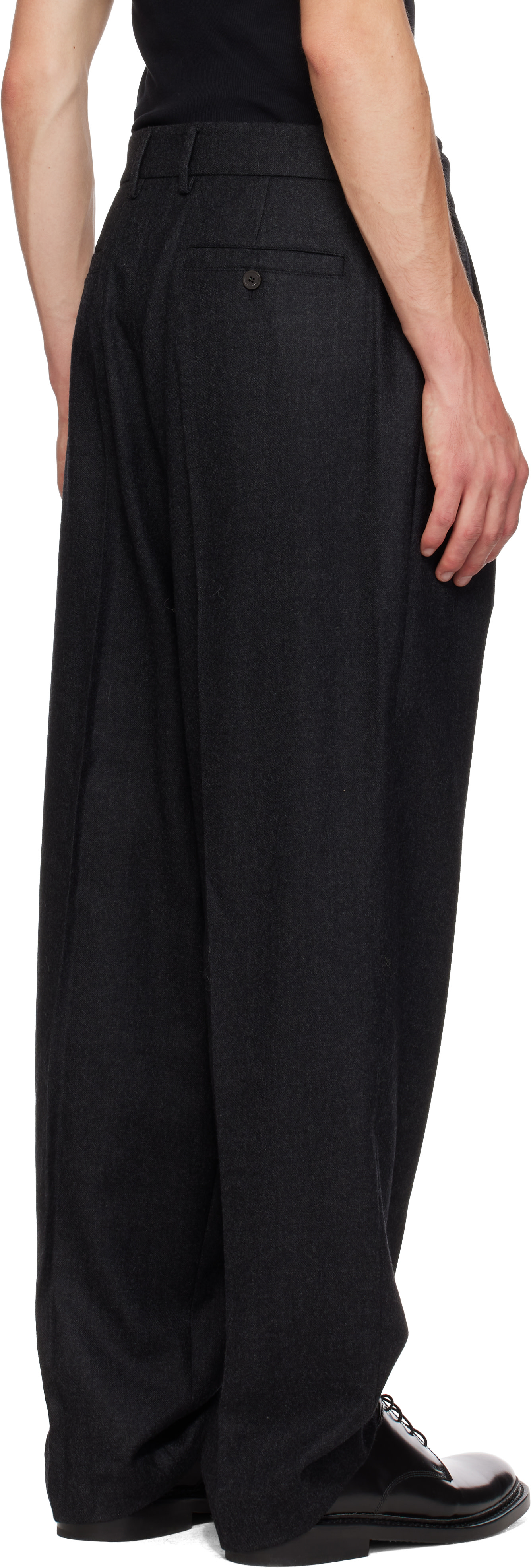 LE17SEPTEMBRE - Gray Two-Tuck Wool Trousers