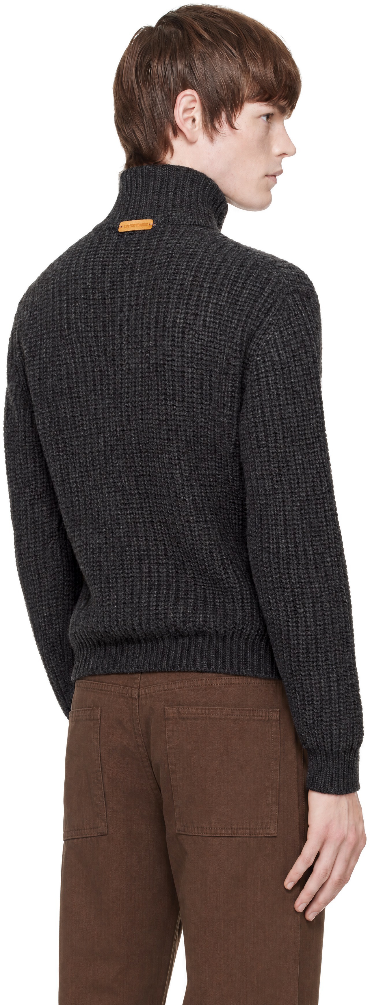 LE17SEPTEMBRE - Gray Chunky Zip Cardigan